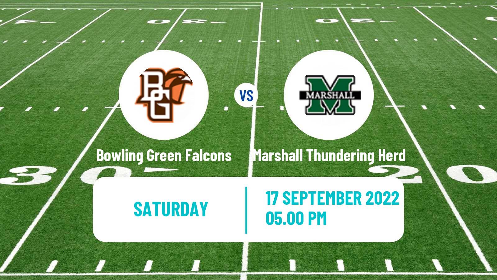 American football NCAA College Football Bowling Green Falcons - Marshall Thundering Herd
