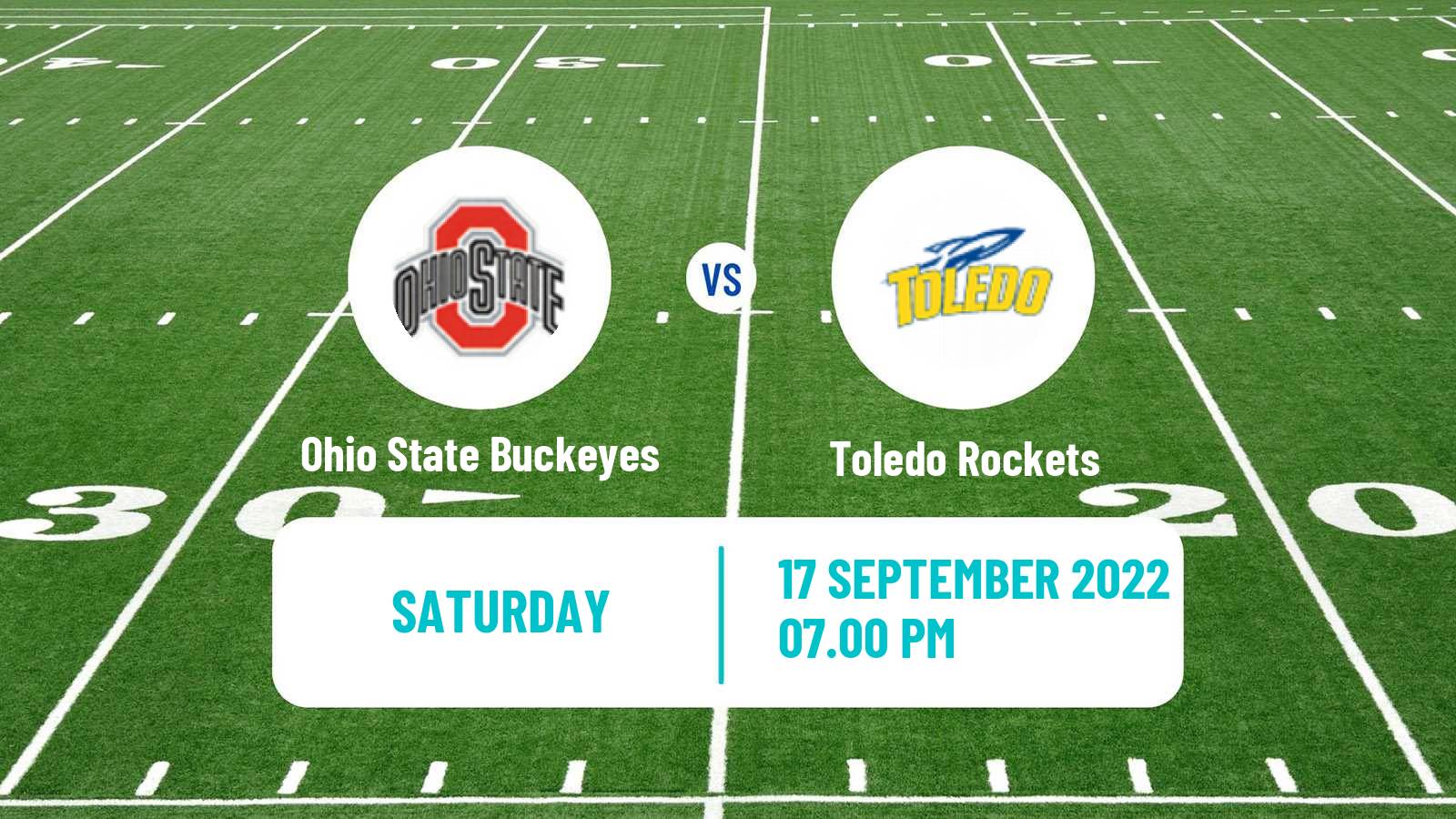 American football NCAA College Football Ohio State Buckeyes - Toledo Rockets