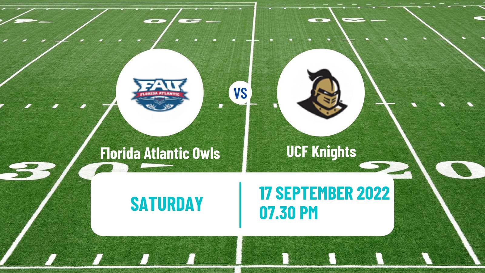 American football NCAA College Football Florida Atlantic Owls - UCF Knights