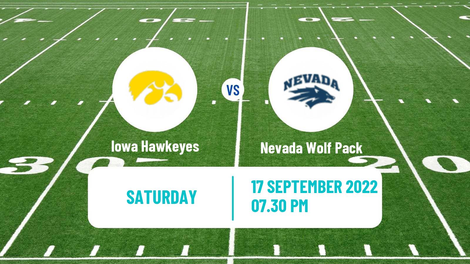 American football NCAA College Football Iowa Hawkeyes - Nevada Wolf Pack