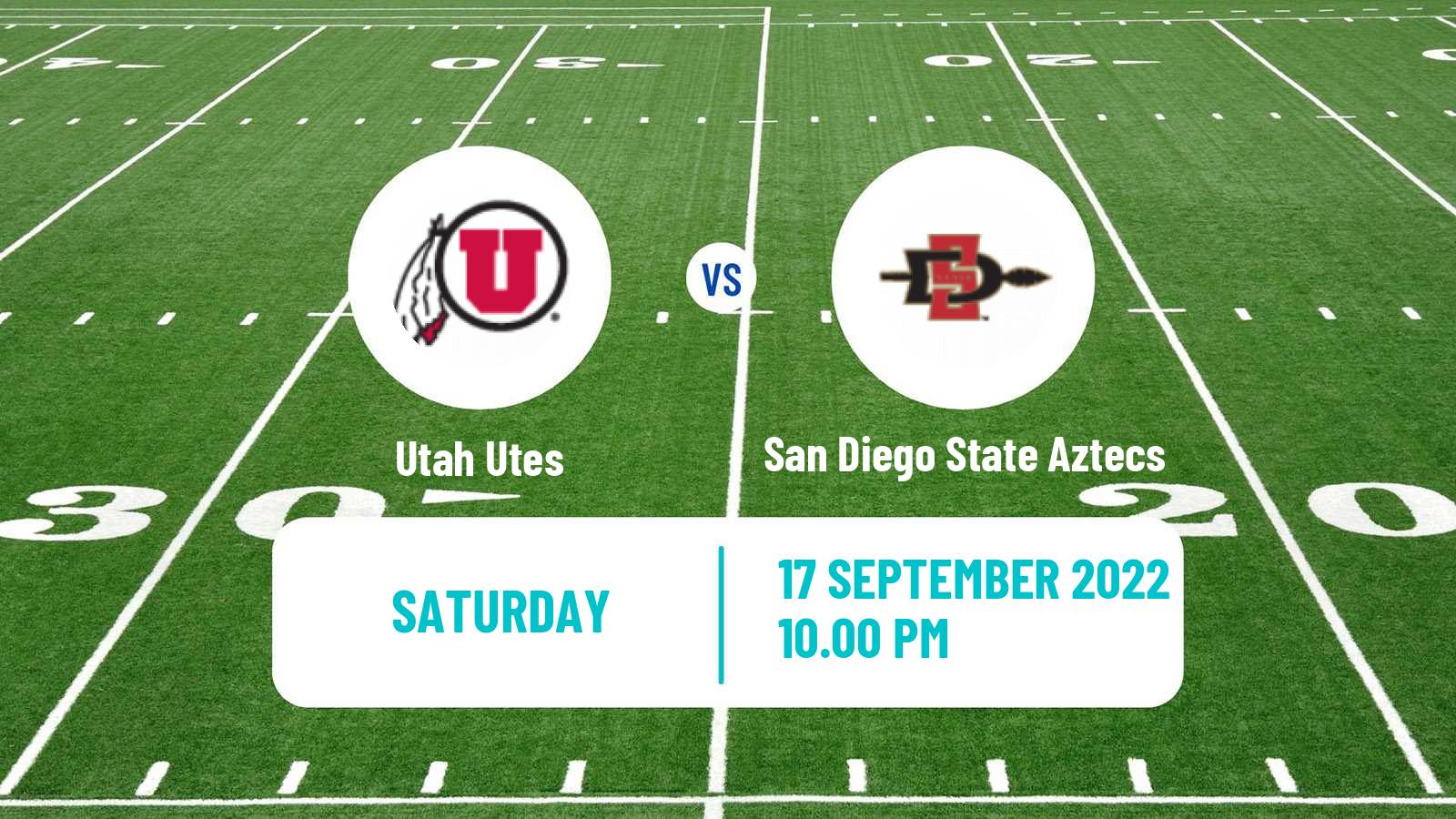 American football NCAA College Football Utah Utes - San Diego State Aztecs