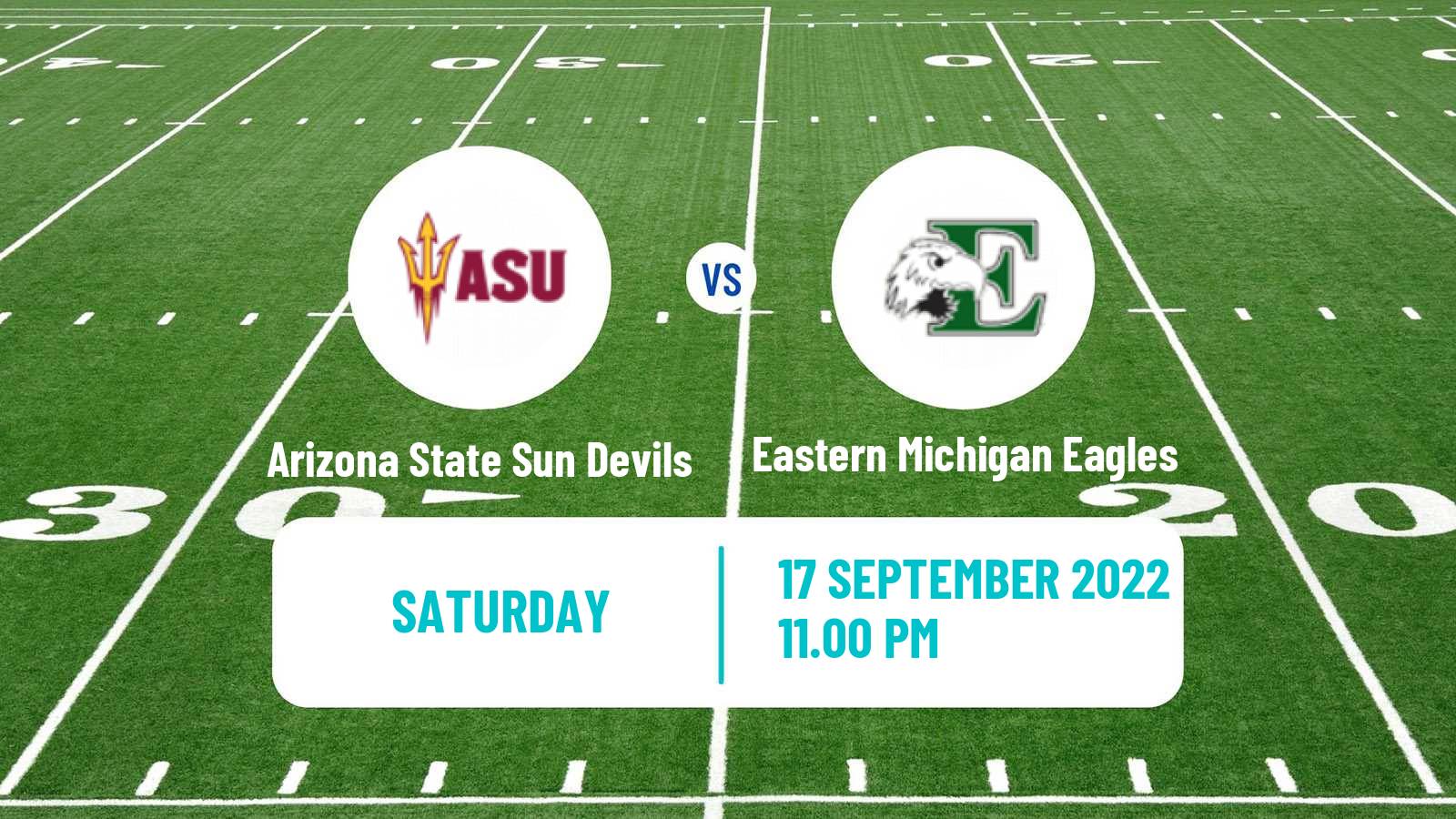 American football NCAA College Football Arizona State Sun Devils - Eastern Michigan Eagles