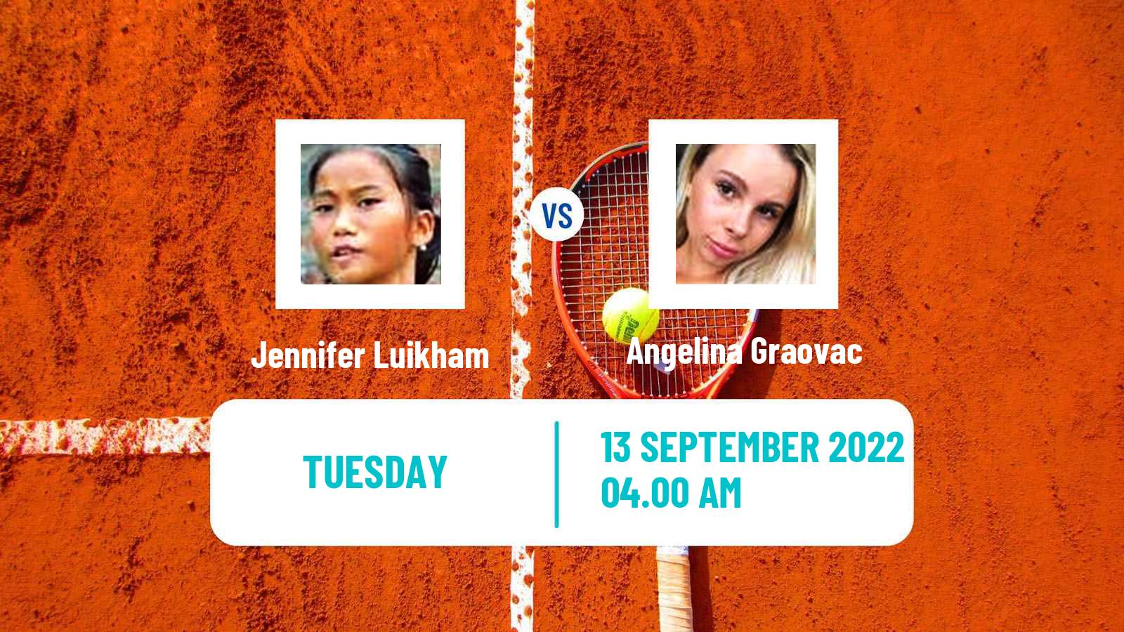 Tennis ITF Tournaments Jennifer Luikham - Angelina Graovac