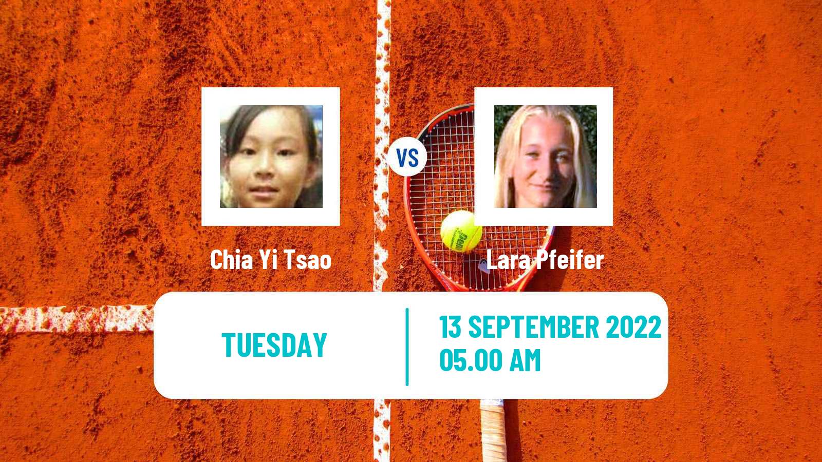 Tennis ITF Tournaments Chia Yi Tsao - Lara Pfeifer
