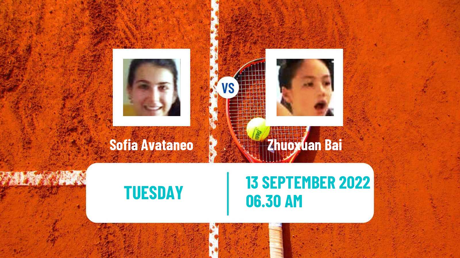 Tennis ITF Tournaments Sofia Avataneo - Zhuoxuan Bai