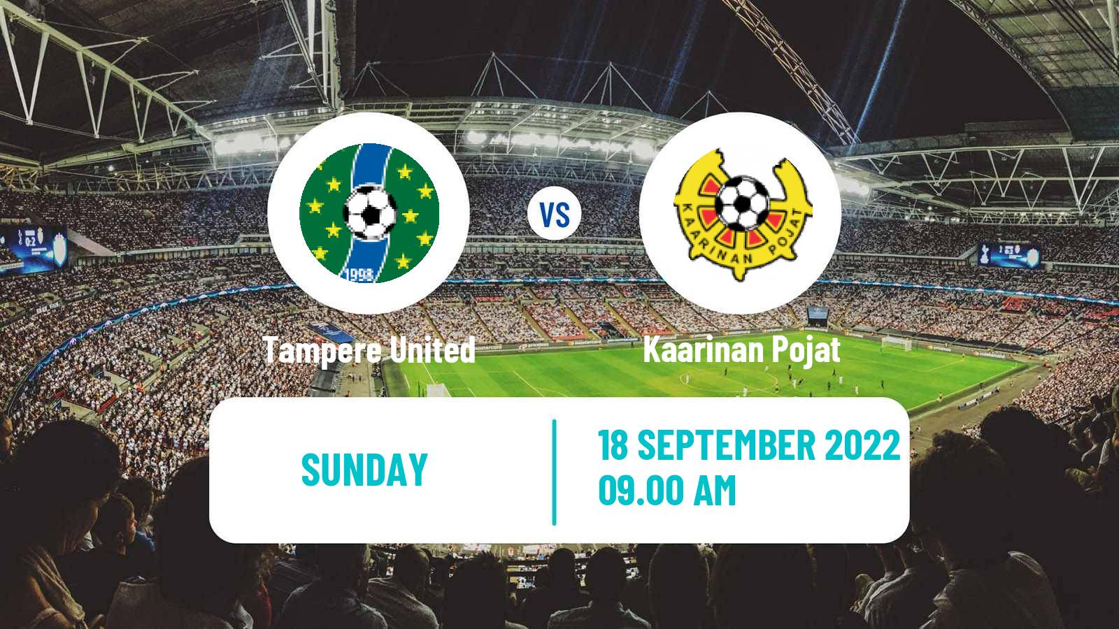 Soccer Finnish Kakkonen Group B Tampere United - Kaarinan Pojat