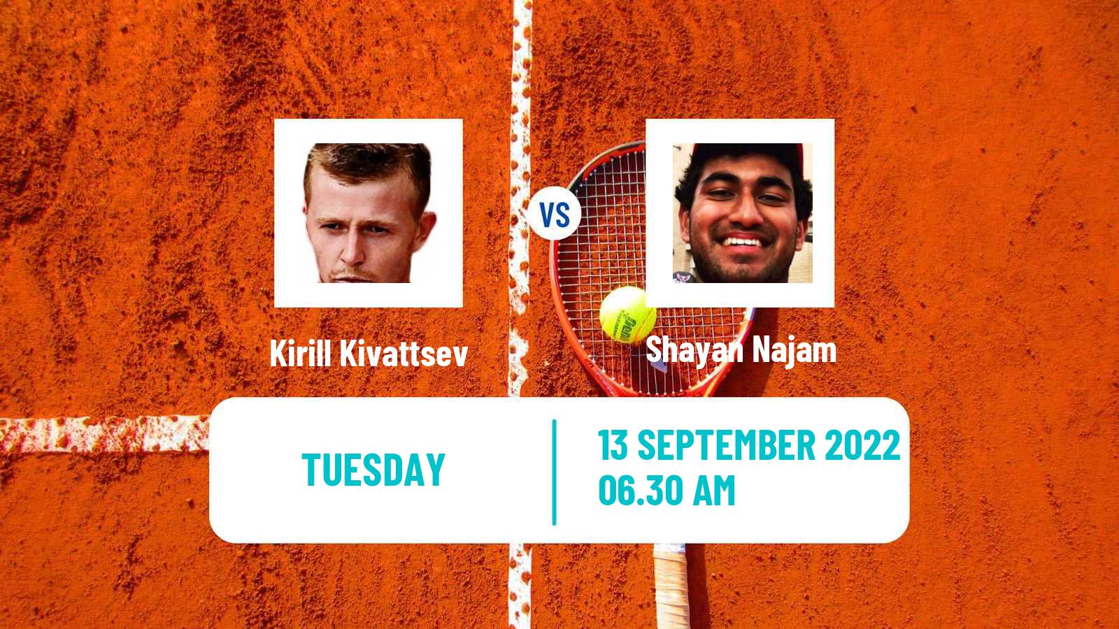 Tennis ITF Tournaments Kirill Kivattsev - Shayan Najam