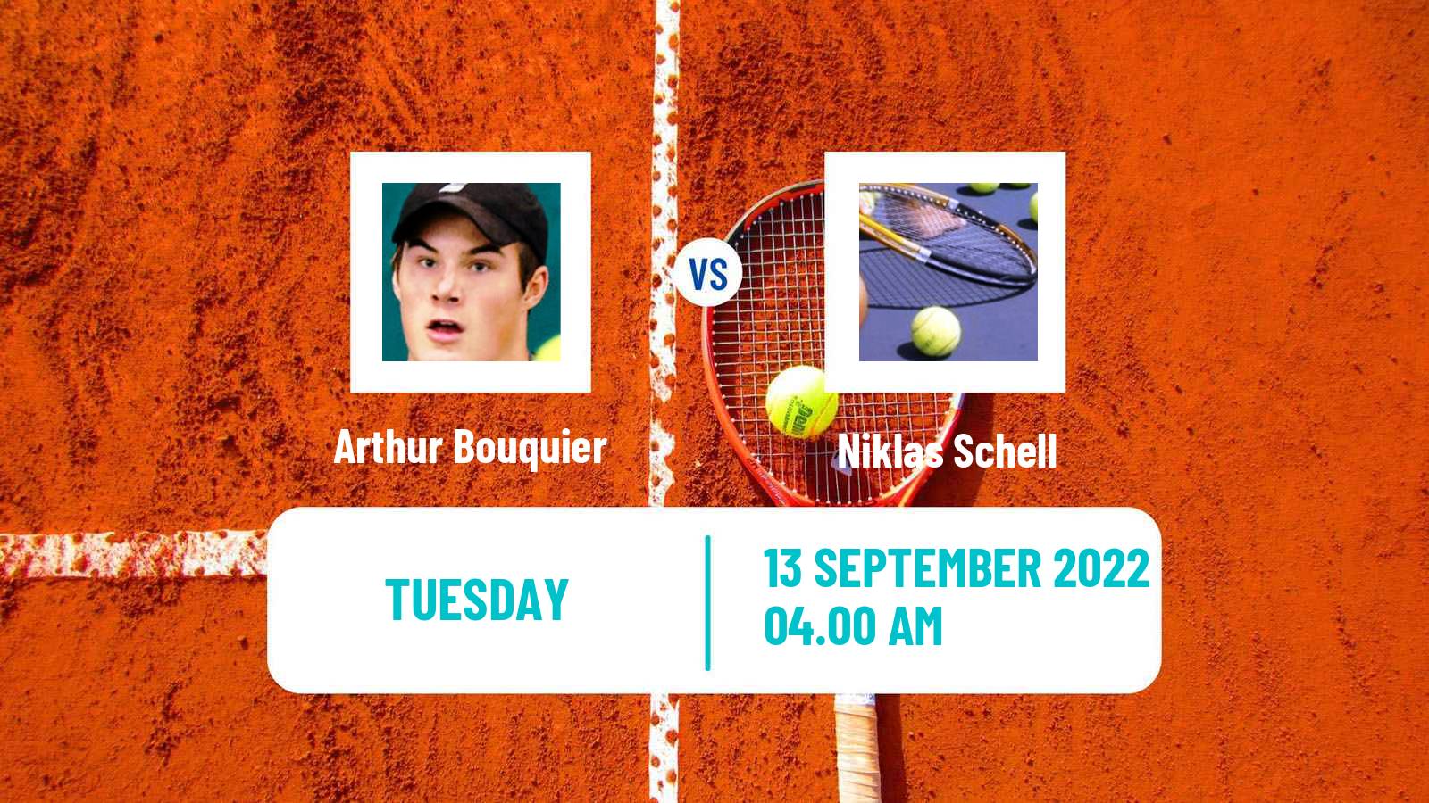 Tennis ITF Tournaments Arthur Bouquier - Niklas Schell