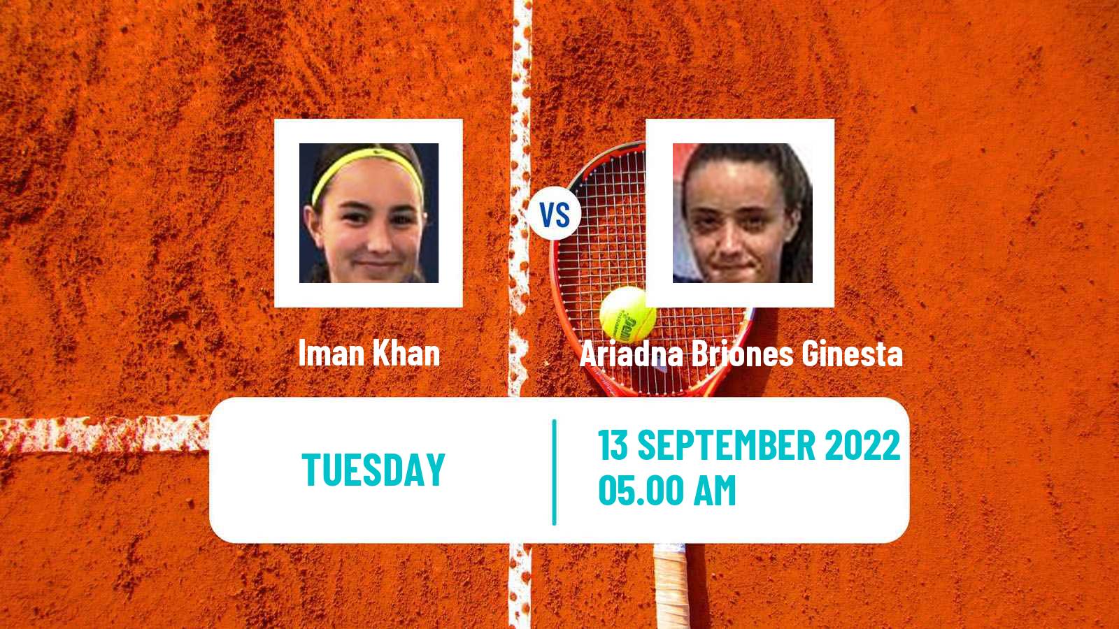 Tennis ITF Tournaments Iman Khan - Ariadna Briones Ginesta