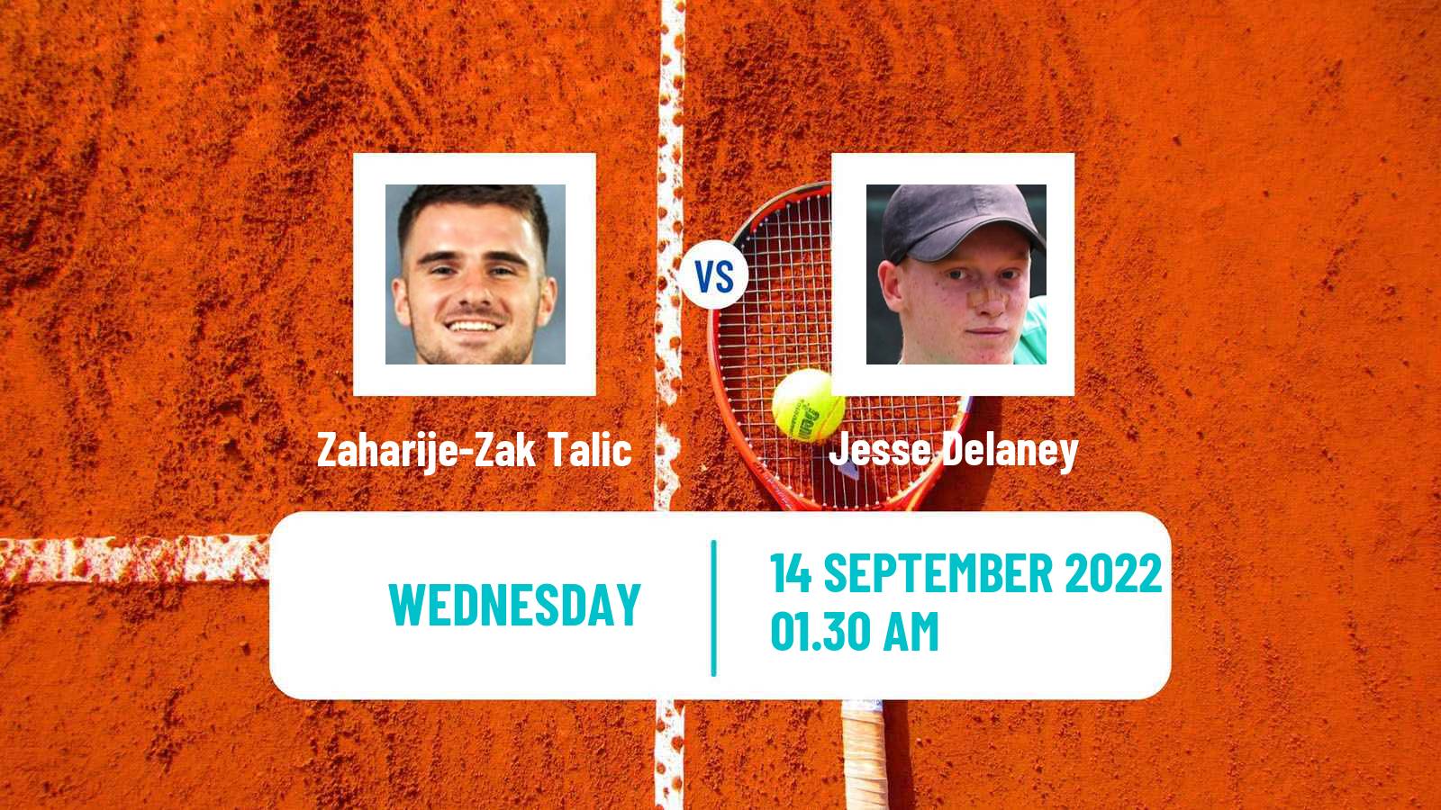 Tennis ITF Tournaments Zaharije-Zak Talic - Jesse Delaney