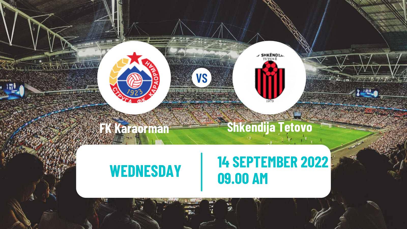 Soccer North Macedonian Cup Karaorman - Shkendija Tetovo