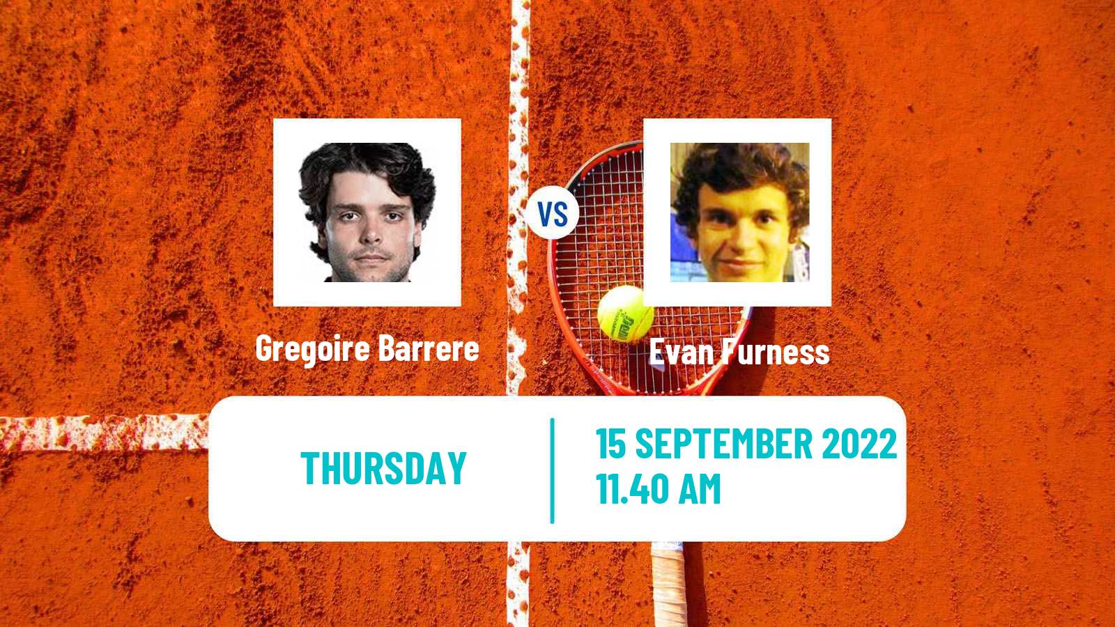 Tennis ATP Challenger Gregoire Barrere - Evan Furness