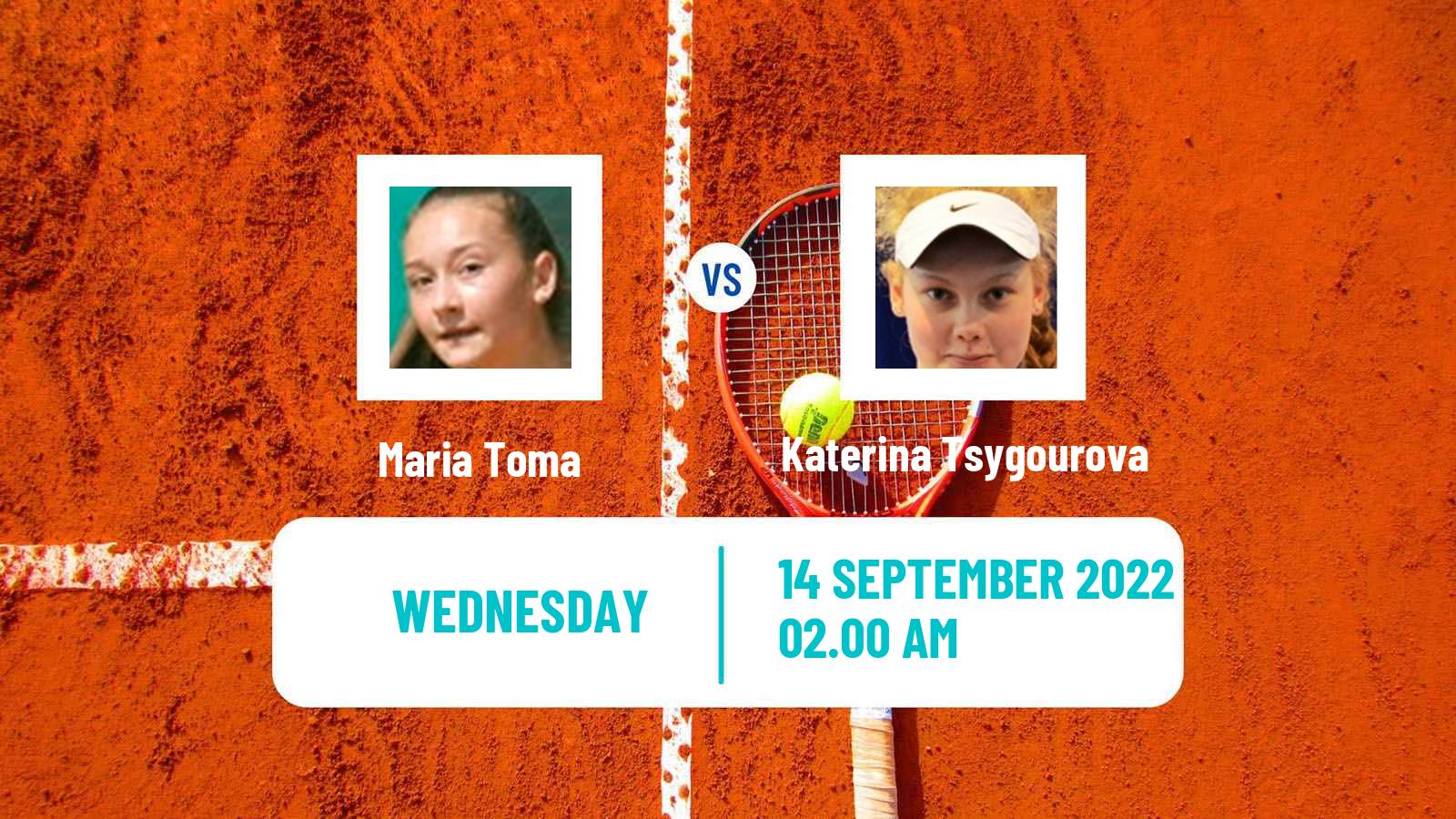 Tennis ITF Tournaments Maria Toma - Katerina Tsygourova