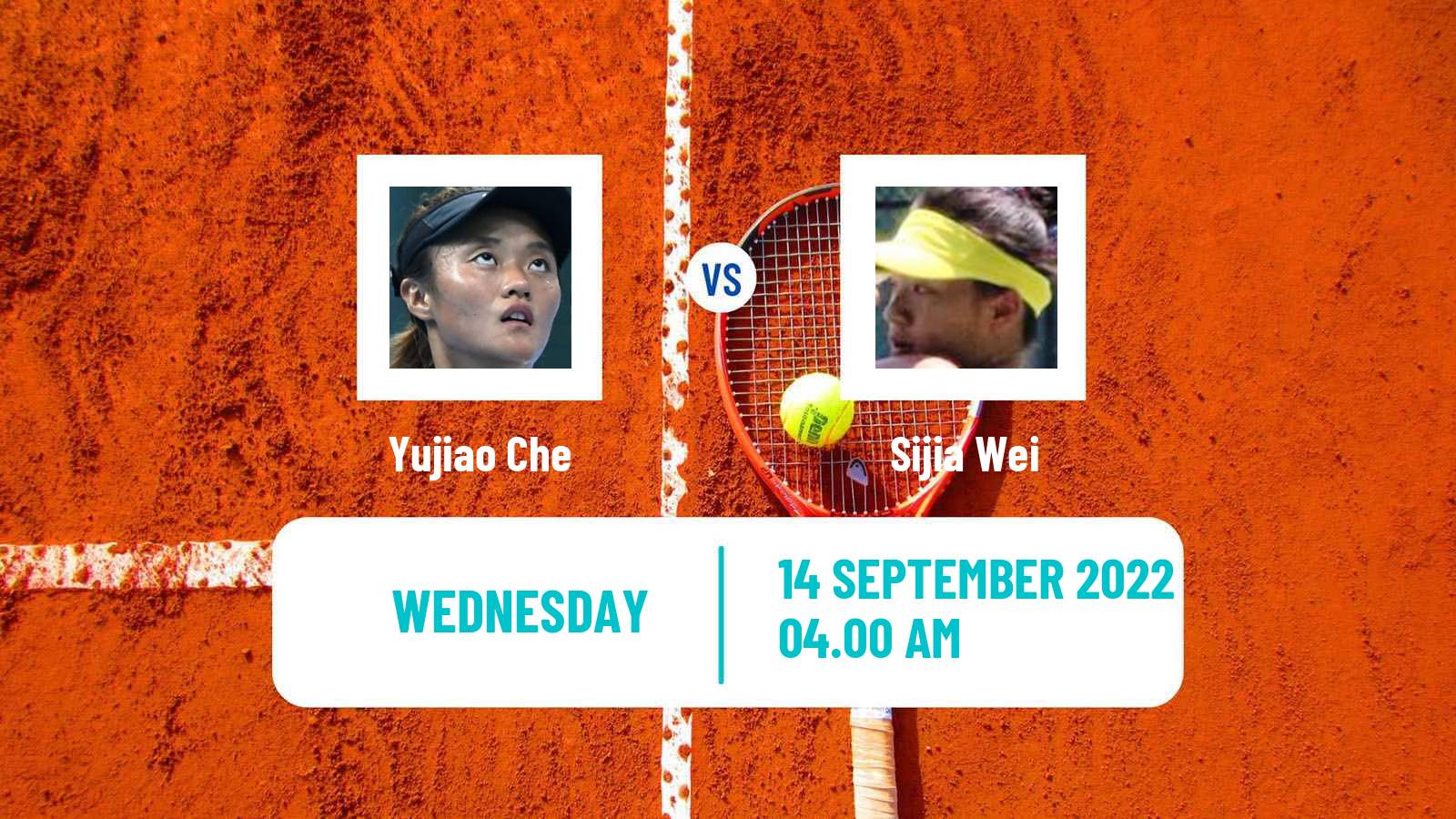 Tennis ITF Tournaments Yujiao Che - Sijia Wei