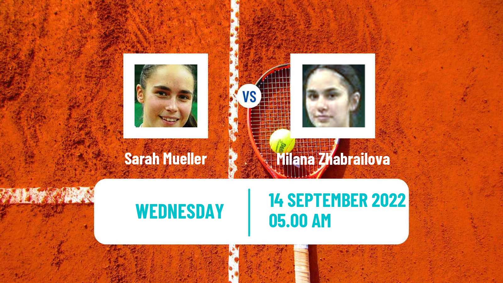 Tennis ITF Tournaments Sarah Mueller - Milana Zhabrailova