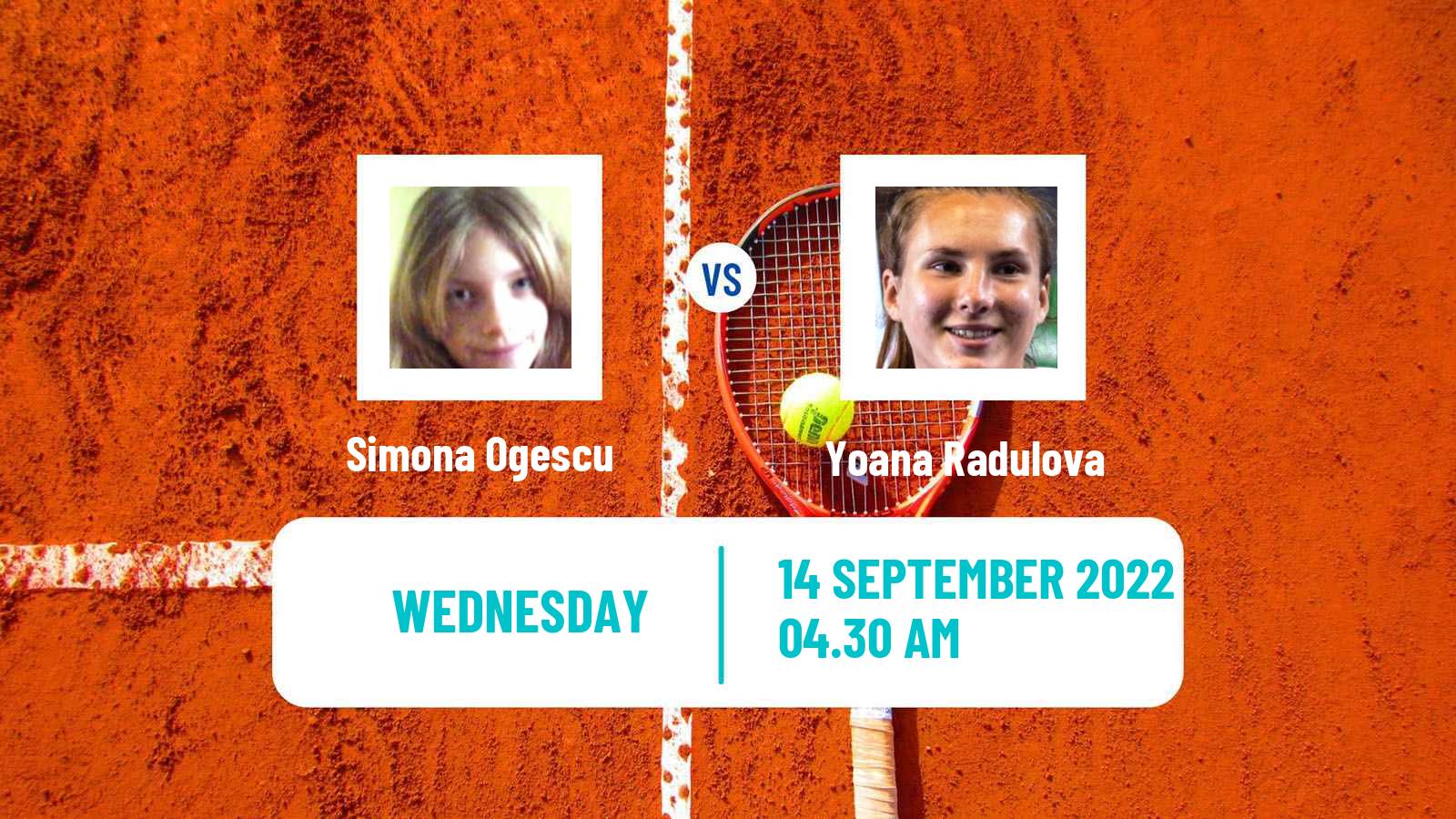 Tennis ITF Tournaments Simona Ogescu - Yoana Radulova