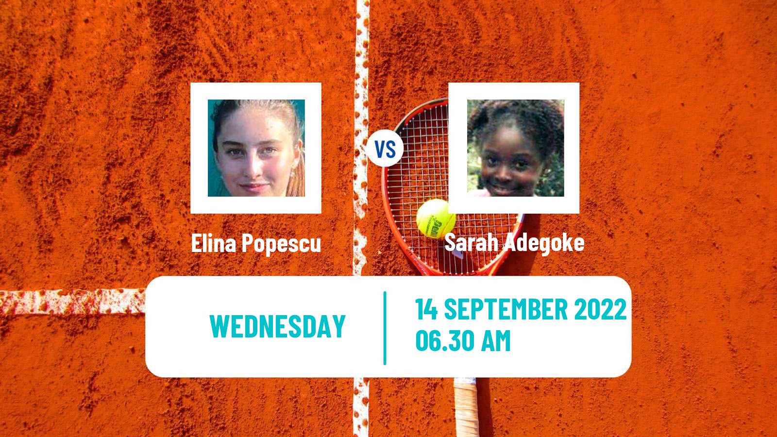 Tennis ITF Tournaments Elina Popescu - Sarah Adegoke
