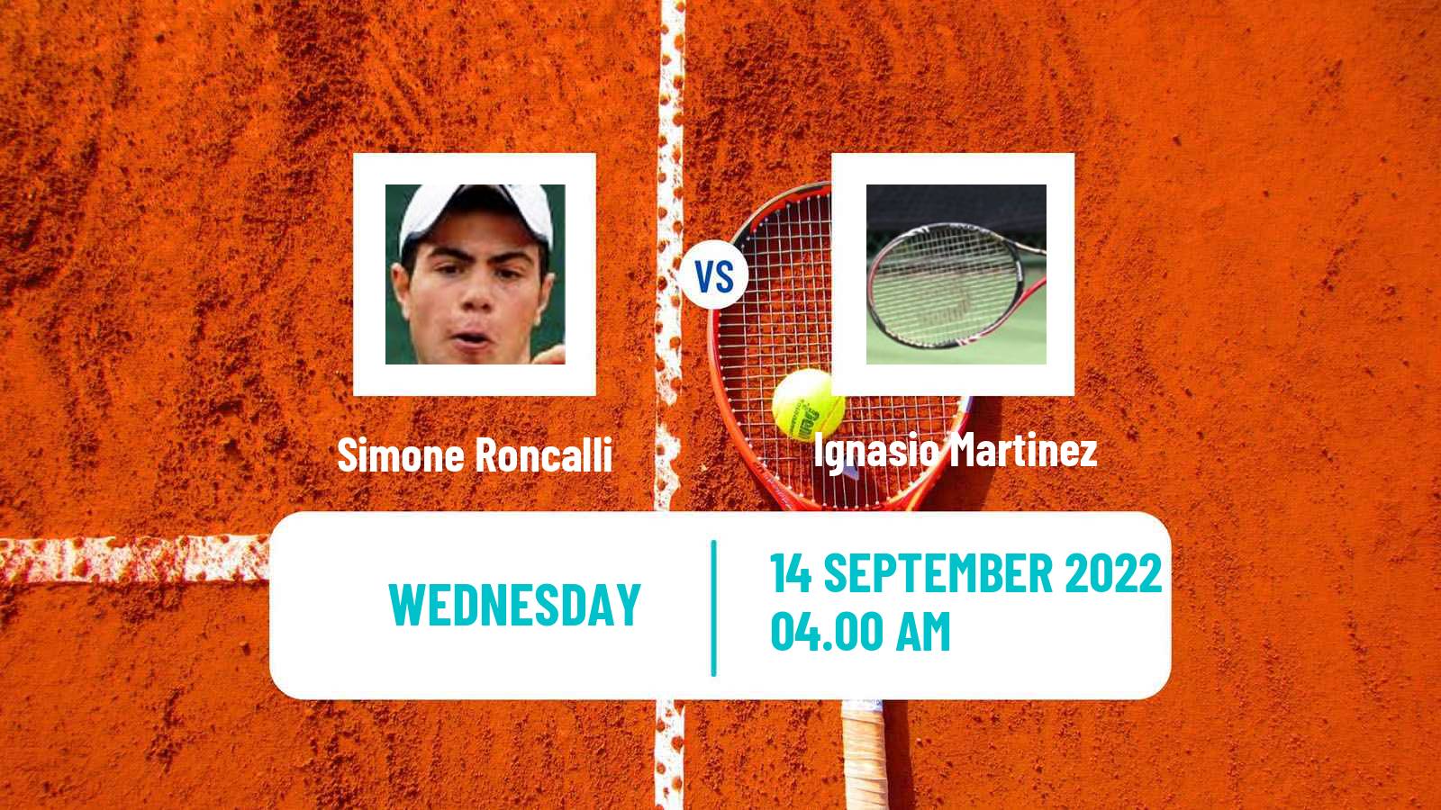 Tennis ITF Tournaments Simone Roncalli - Ignasio Martinez