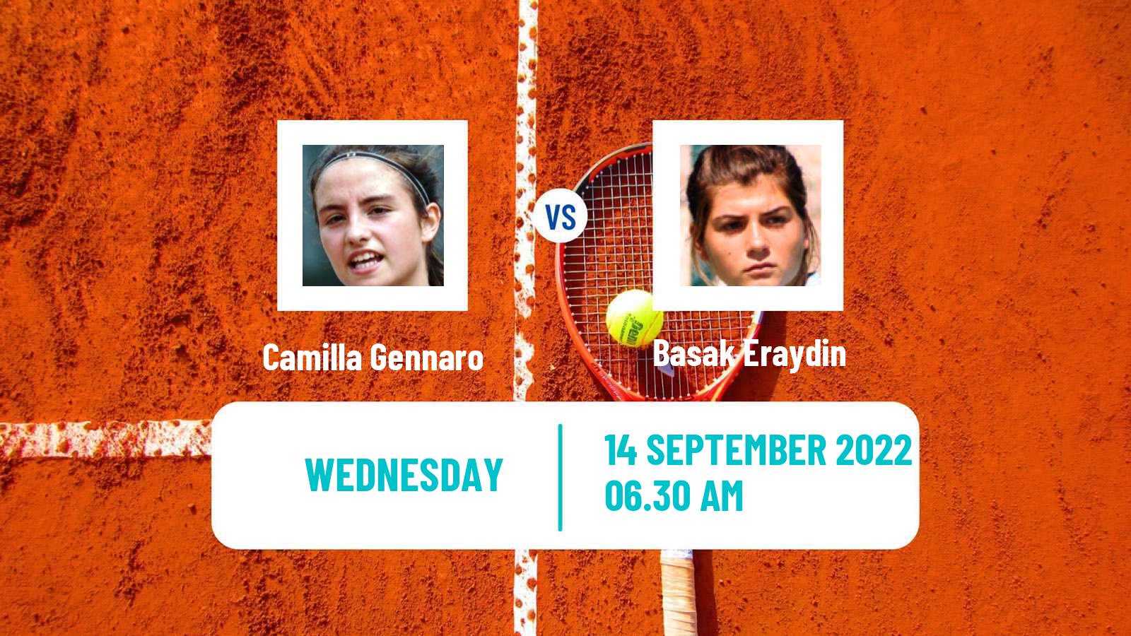 Tennis ITF Tournaments Camilla Gennaro - Basak Eraydin
