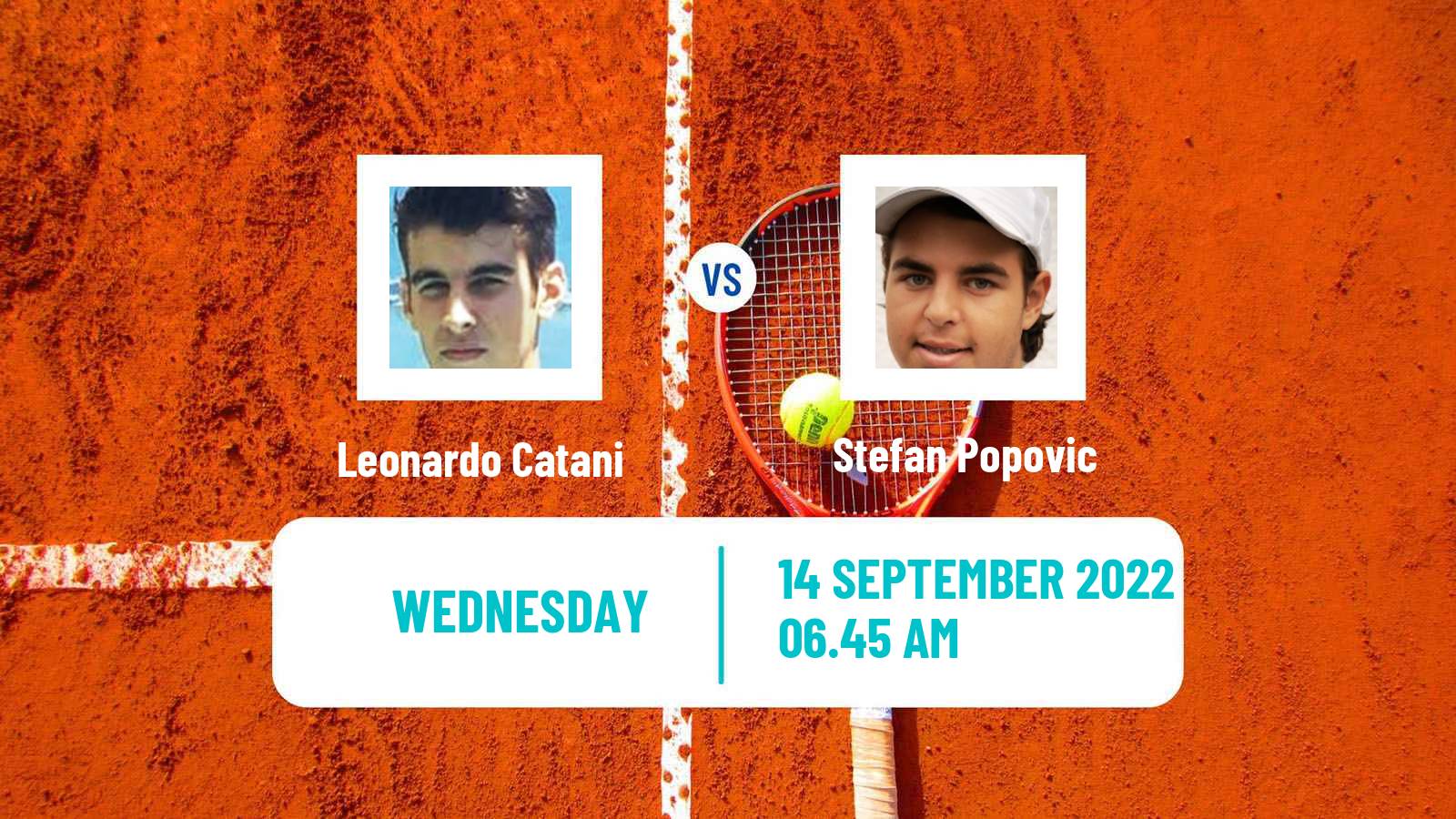 Tennis ITF Tournaments Leonardo Catani - Stefan Popovic