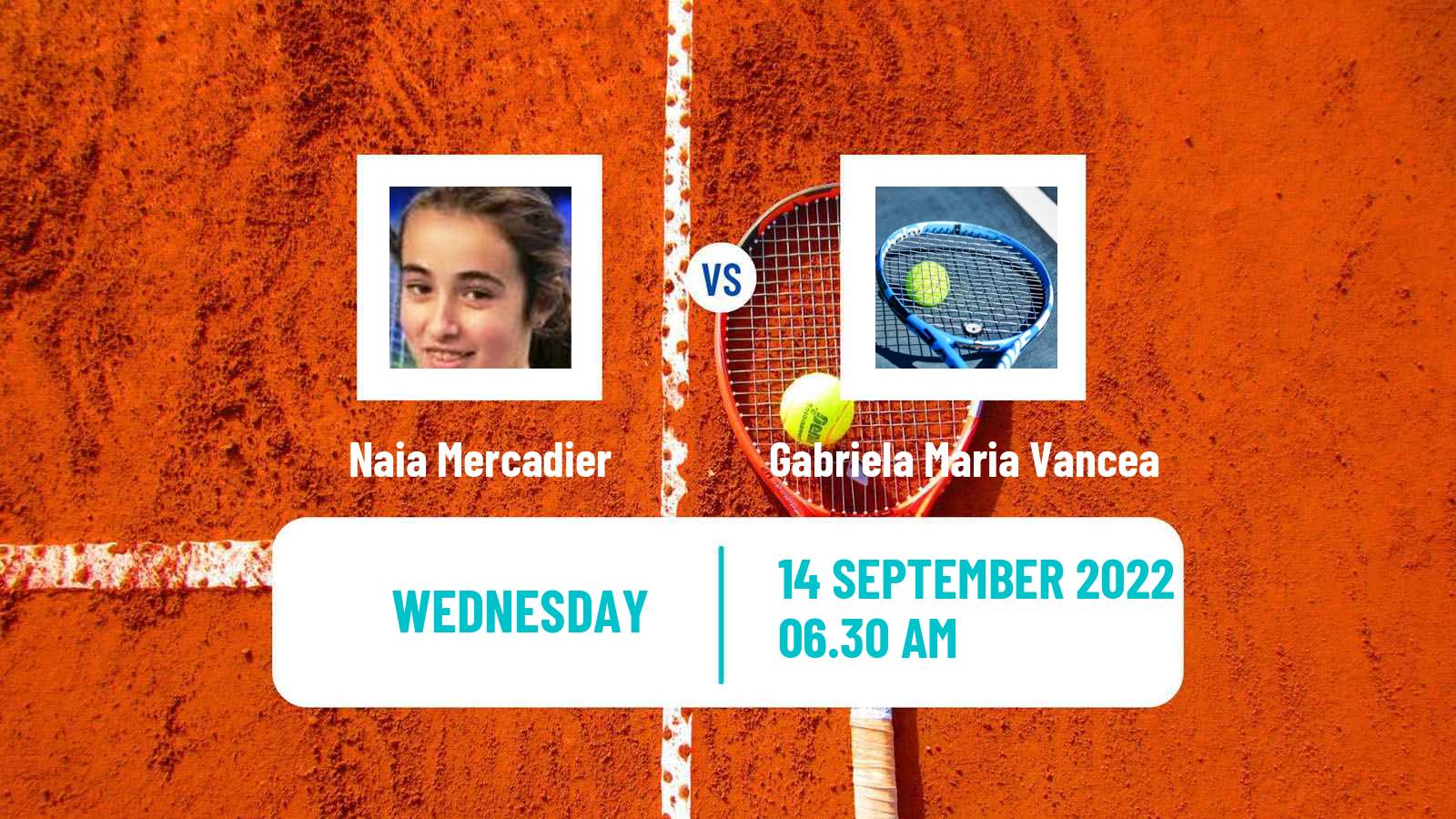 Tennis ITF Tournaments Naia Mercadier - Gabriela Maria Vancea