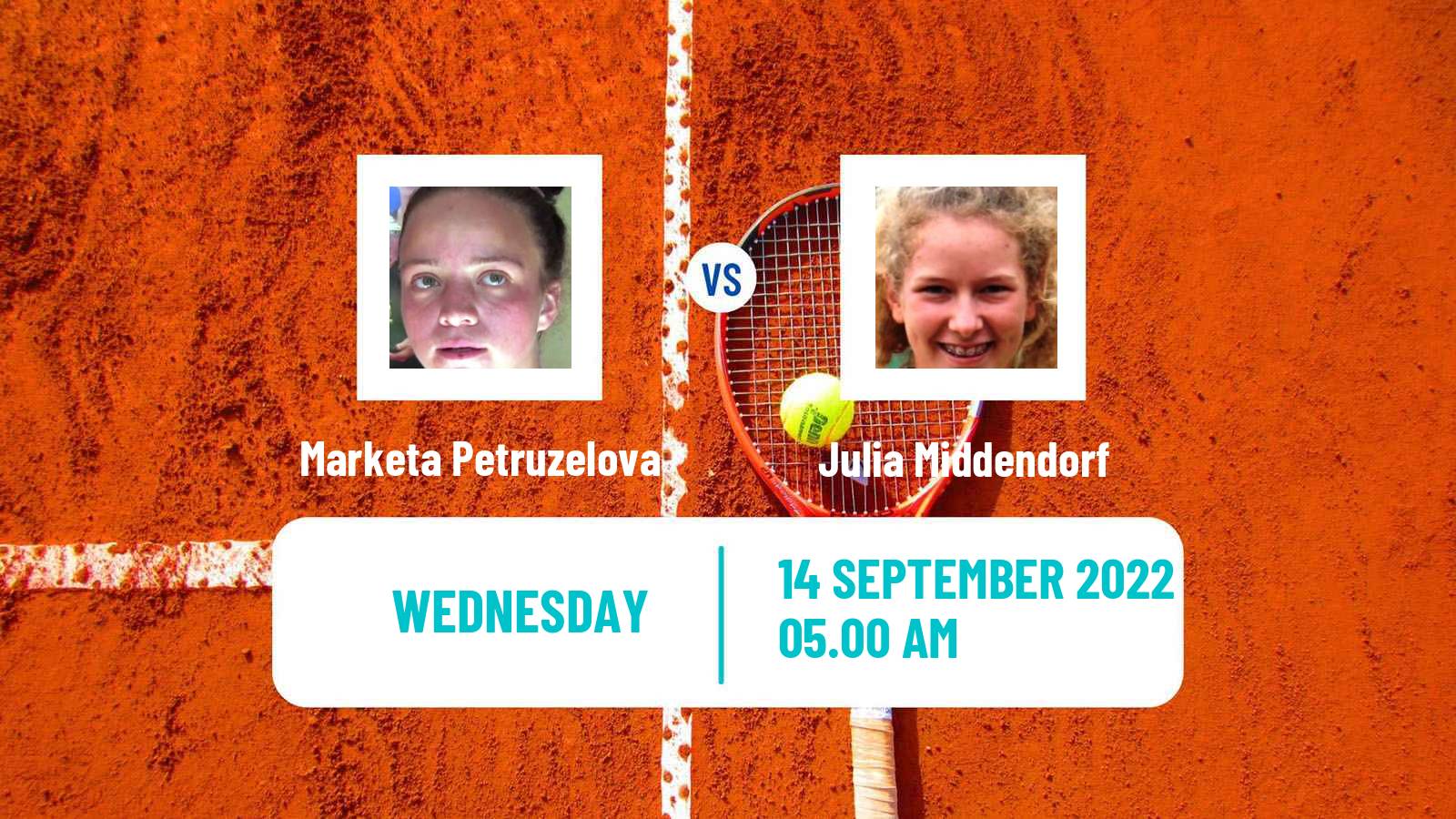 Tennis ITF Tournaments Marketa Petruzelova - Julia Middendorf