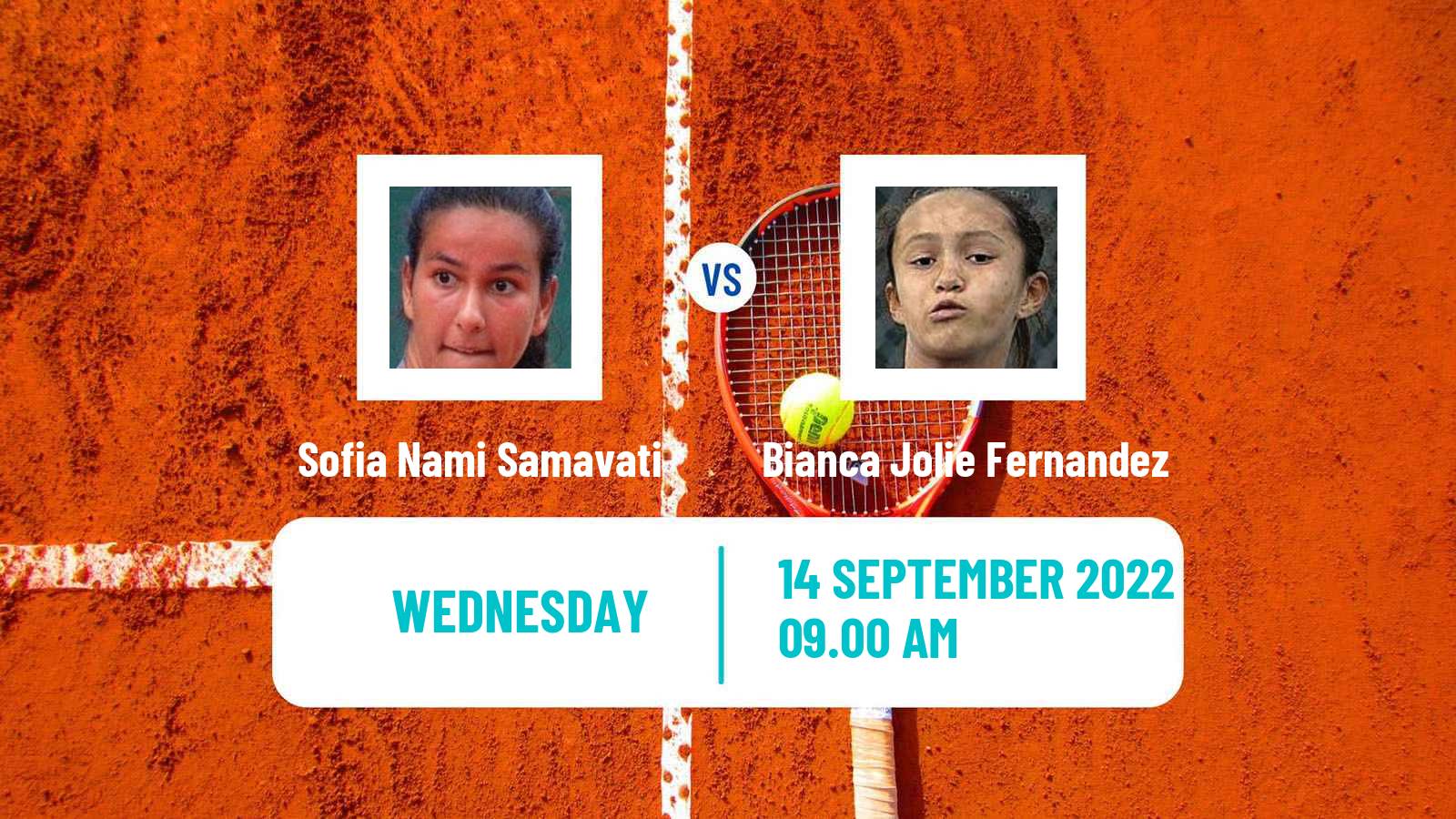 Tennis ITF Tournaments Sofia Nami Samavati - Bianca Jolie Fernandez