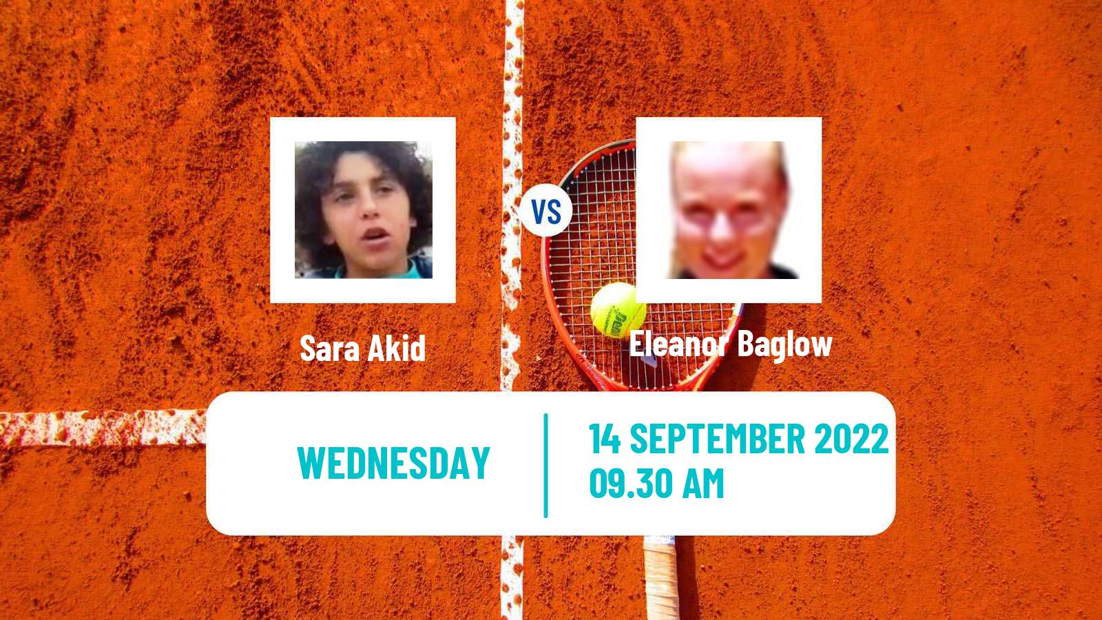 Tennis ITF Tournaments Sara Akid - Eleanor Baglow