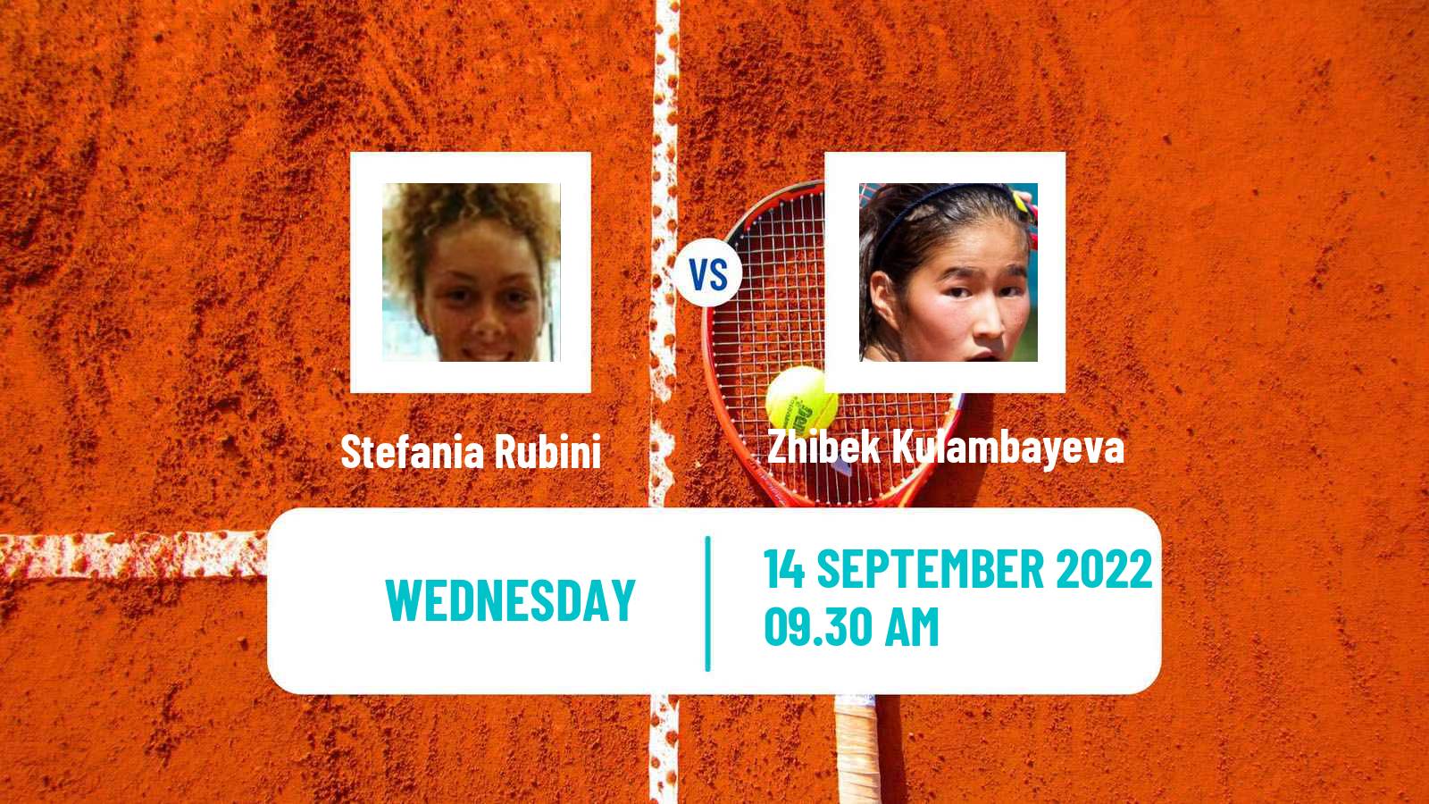 Tennis ITF Tournaments Stefania Rubini - Zhibek Kulambayeva