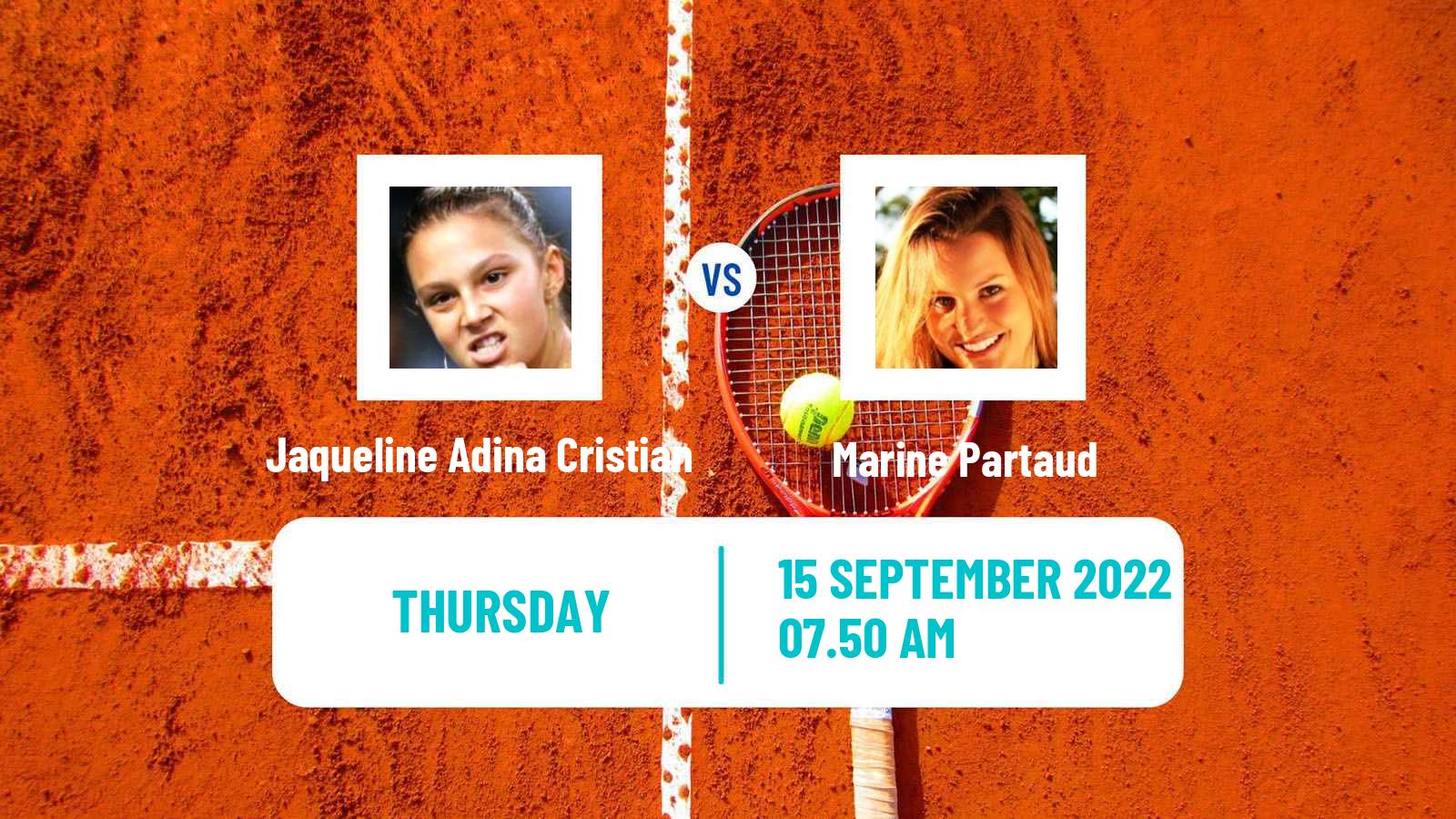 Tennis ITF Tournaments Jaqueline Adina Cristian - Marine Partaud