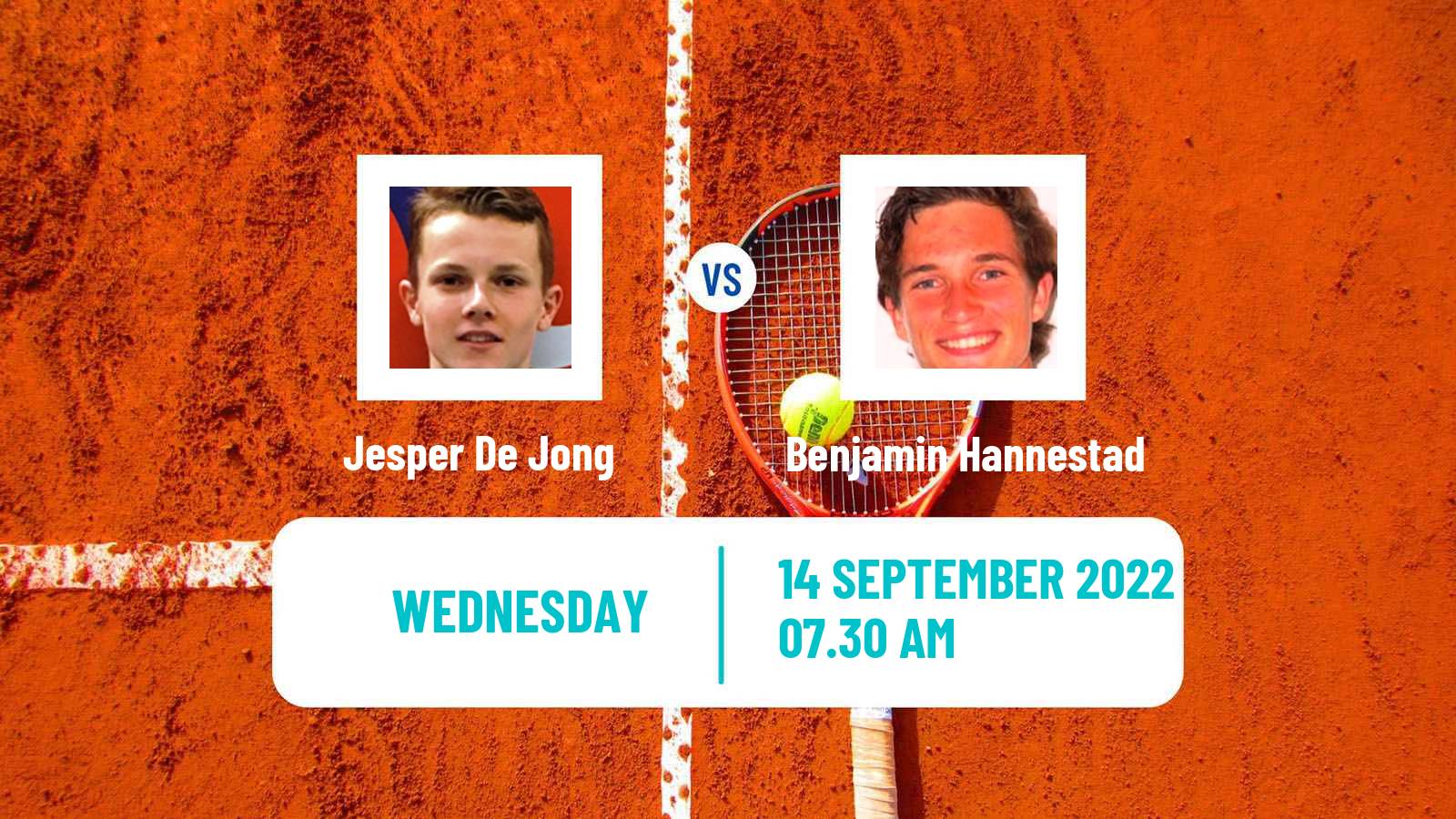 Tennis ITF Tournaments Jesper De Jong - Benjamin Hannestad