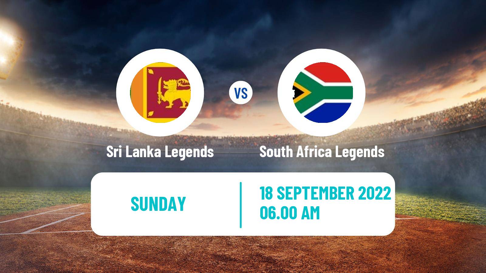 Cricket Road Safety World Series Cricket Sri Lanka Legends - South Africa Legends