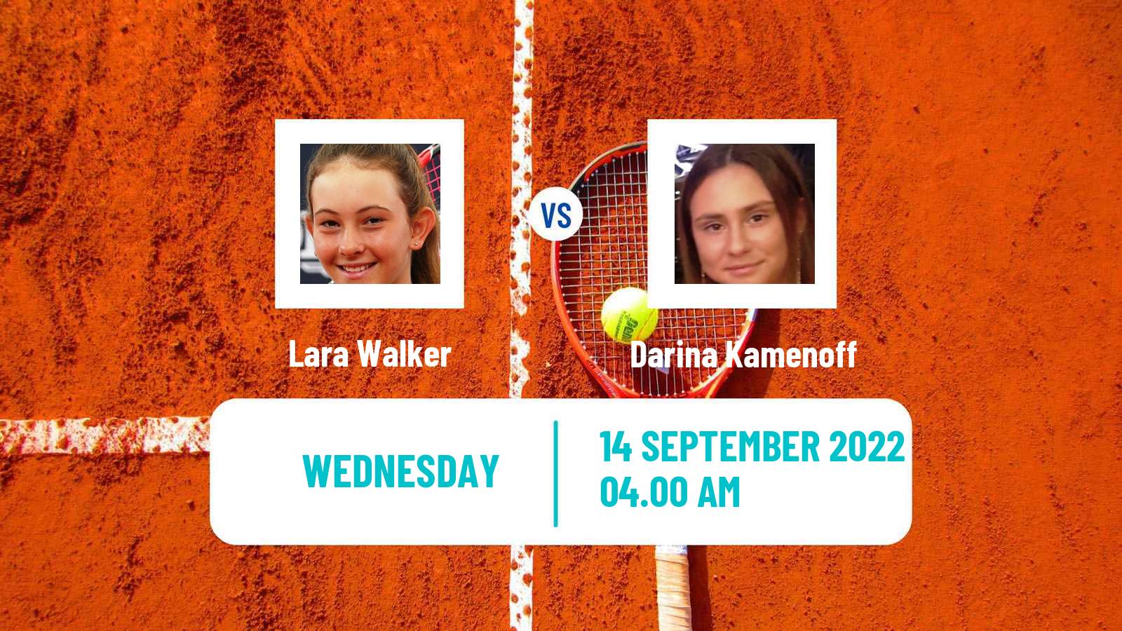 Tennis ITF Tournaments Lara Walker - Darina Kamenoff