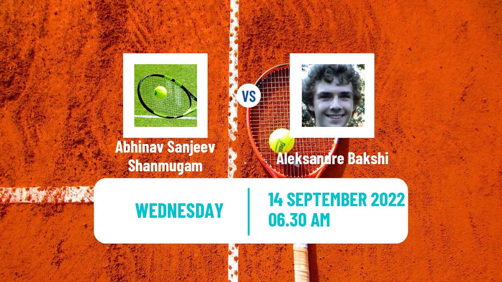 Tennis ITF Tournaments Abhinav Sanjeev Shanmugam - Aleksandre Bakshi