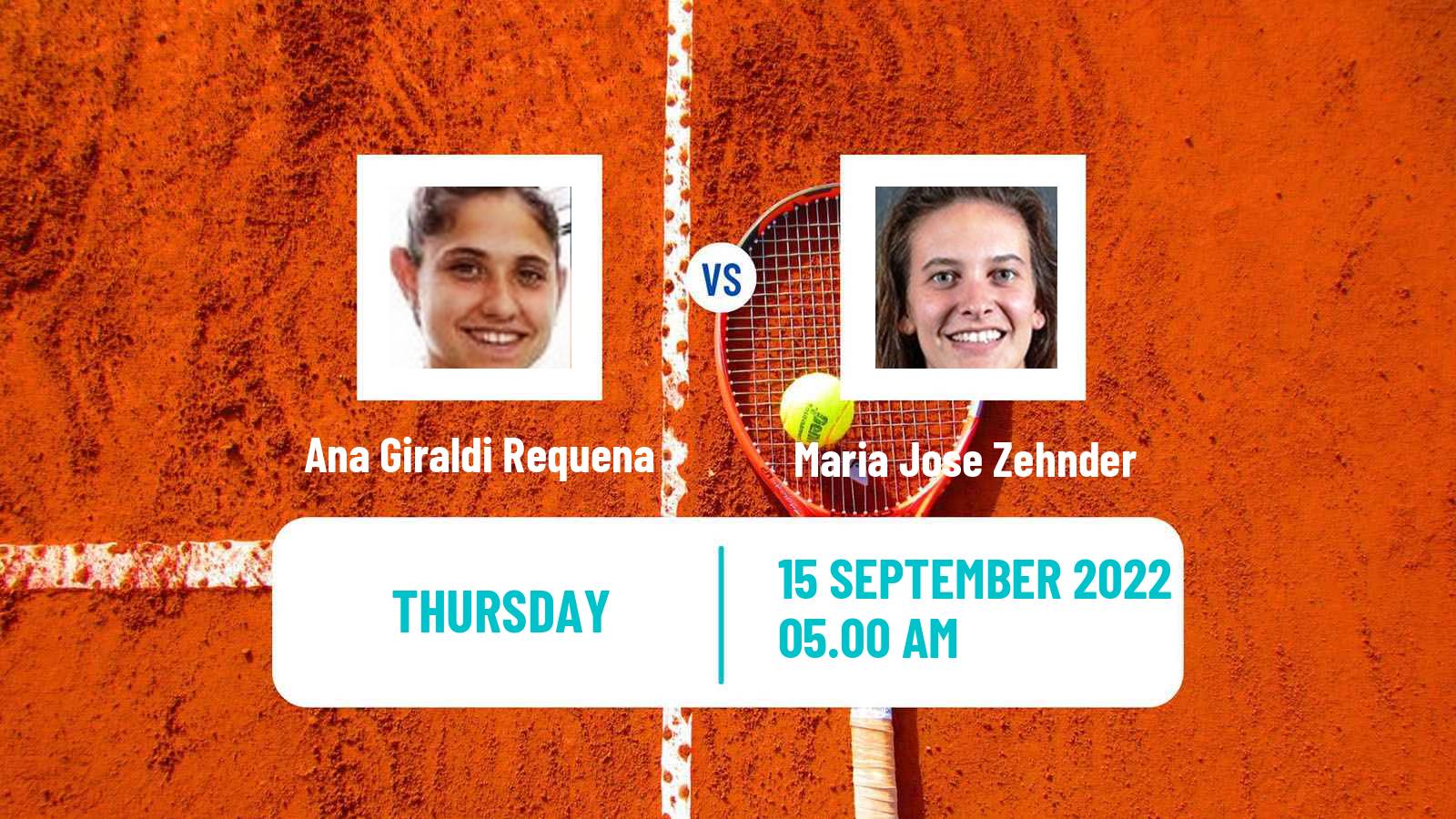 Tennis ITF Tournaments Ana Giraldi Requena - Maria Jose Zehnder