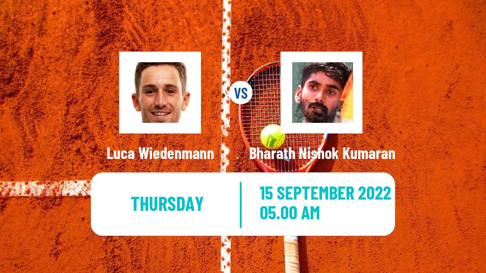 Tennis ITF Tournaments Luca Wiedenmann - Bharath Nishok Kumaran