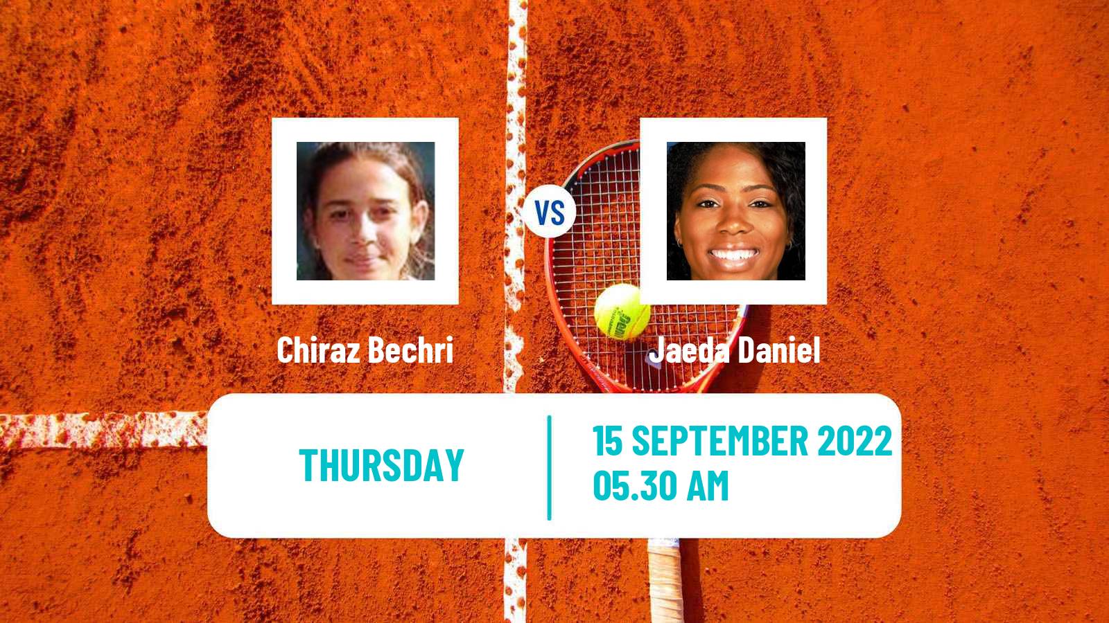 Tennis ITF Tournaments Chiraz Bechri - Jaeda Daniel