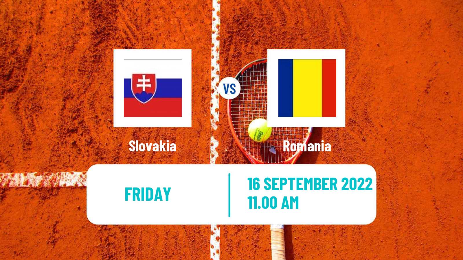 Tennis Davis Cup World Group I Teams Slovakia - Romania