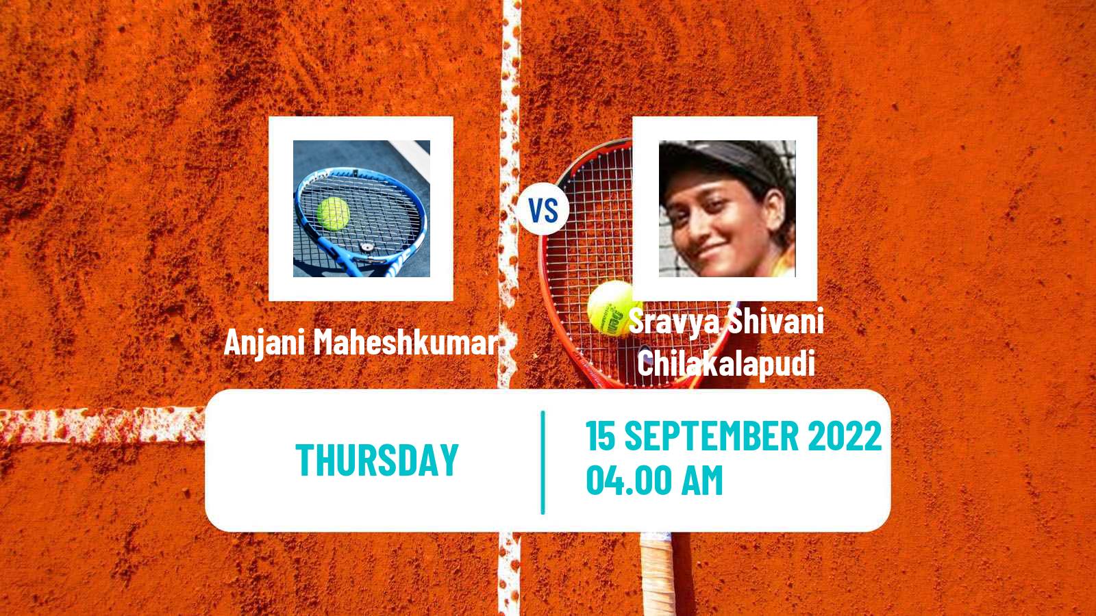 Tennis ITF Tournaments Anjani Maheshkumar - Sravya Shivani Chilakalapudi
