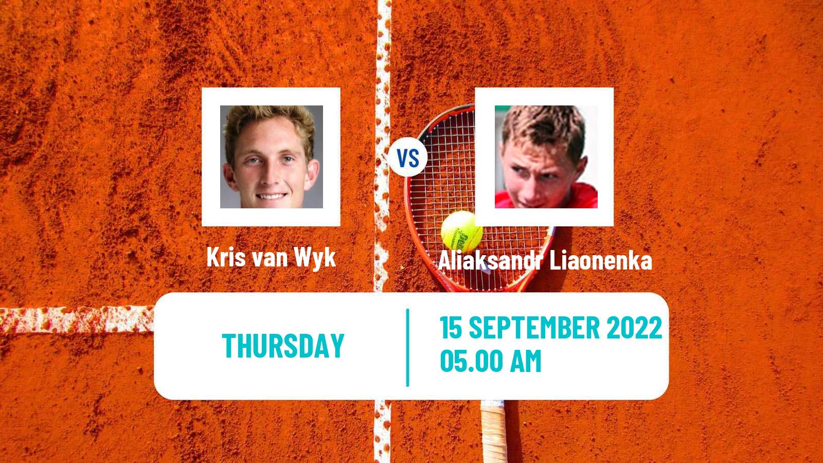 Tennis ITF Tournaments Kris van Wyk - Aliaksandr Liaonenka