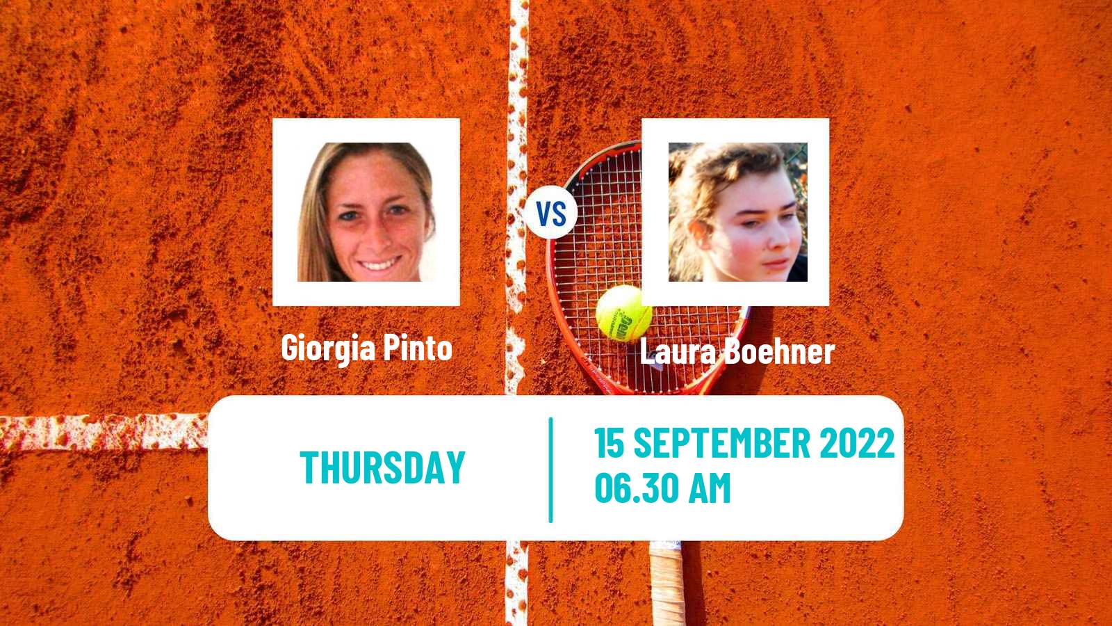 Tennis ITF Tournaments Giorgia Pinto - Laura Boehner