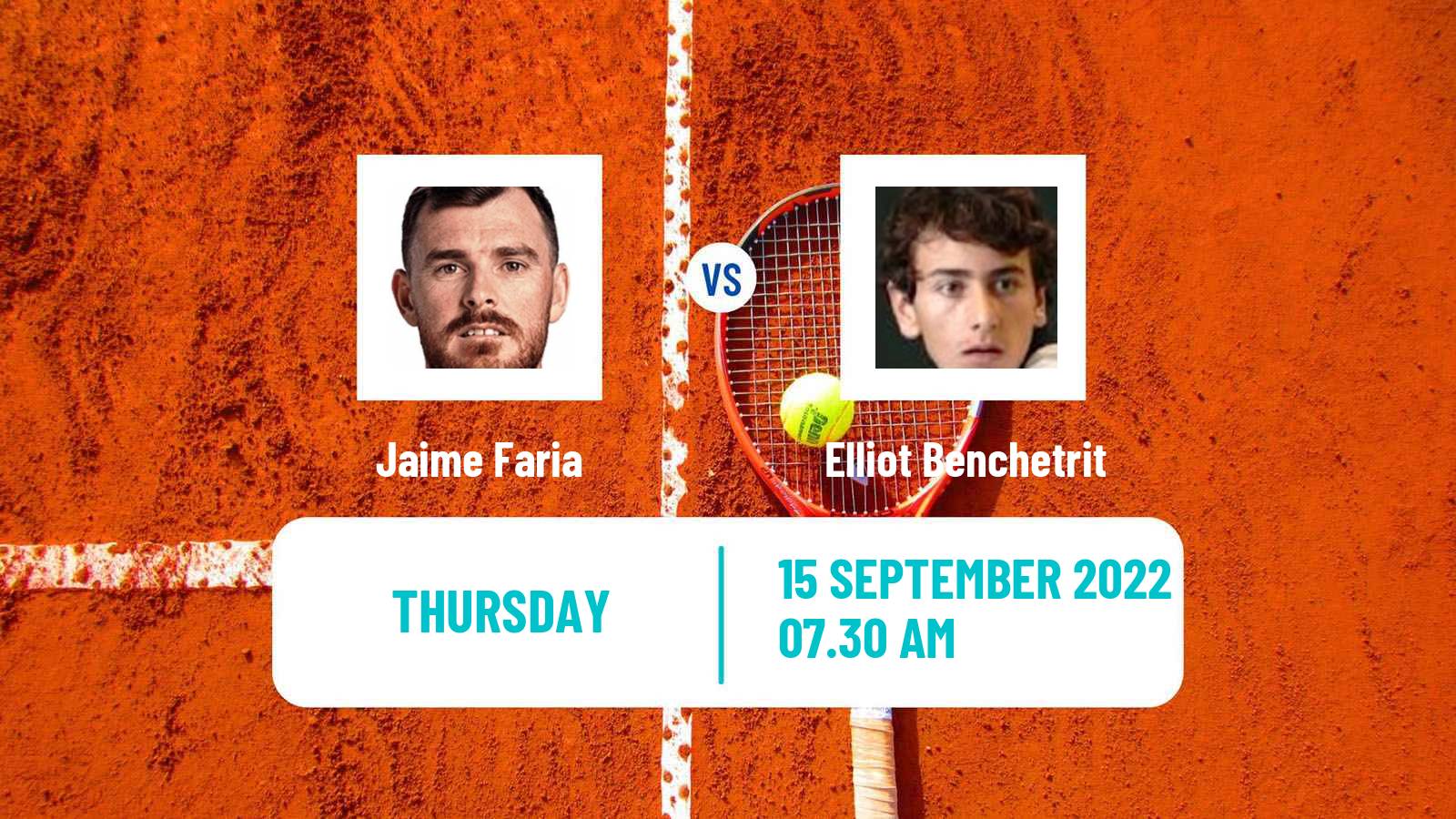 Tennis ITF Tournaments Jaime Faria - Elliot Benchetrit