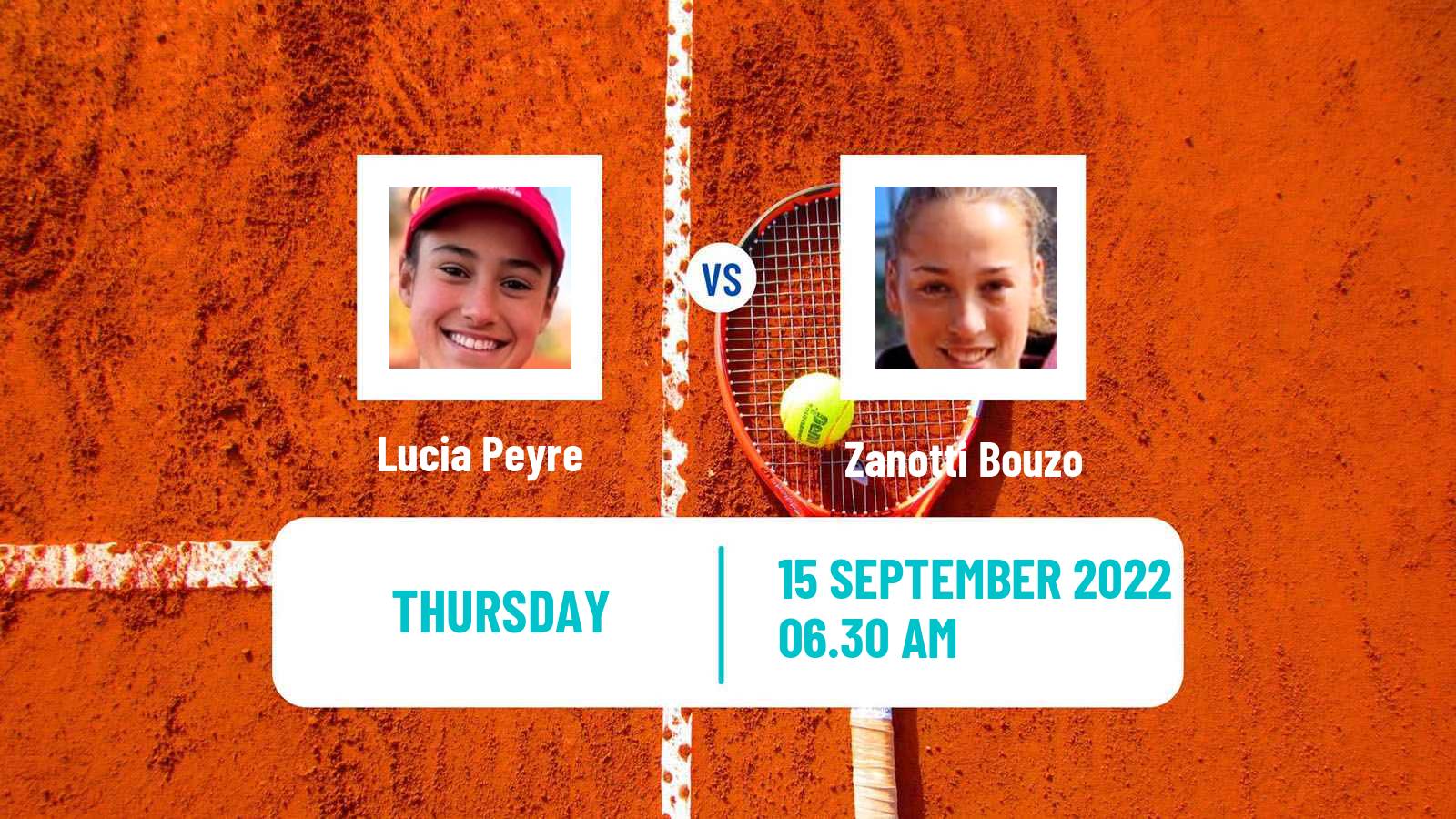 Tennis ITF Tournaments Lucia Peyre - Zanotti Bouzo