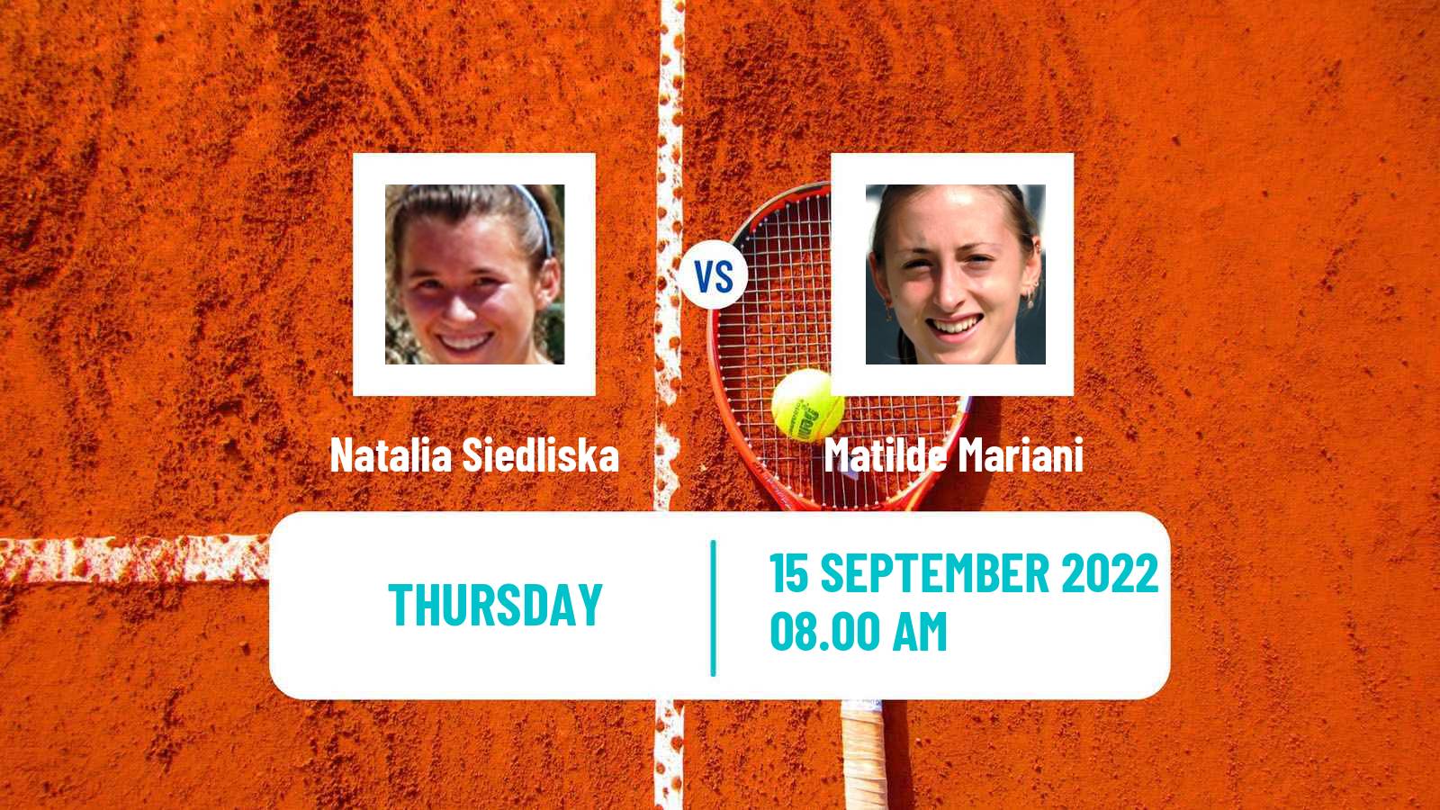 Tennis ITF Tournaments Natalia Siedliska - Matilde Mariani