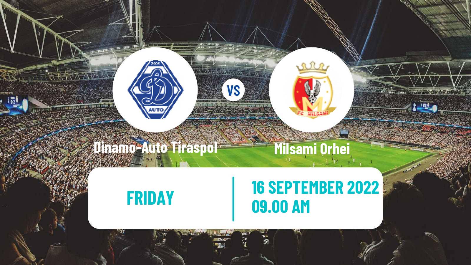 Soccer Moldovan Super Liga Dinamo-Auto Tiraspol - Milsami Orhei