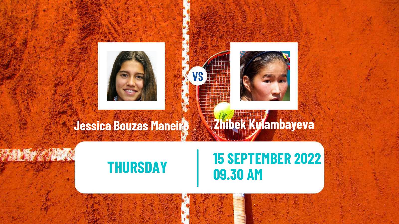 Tennis ITF Tournaments Jessica Bouzas Maneiro - Zhibek Kulambayeva