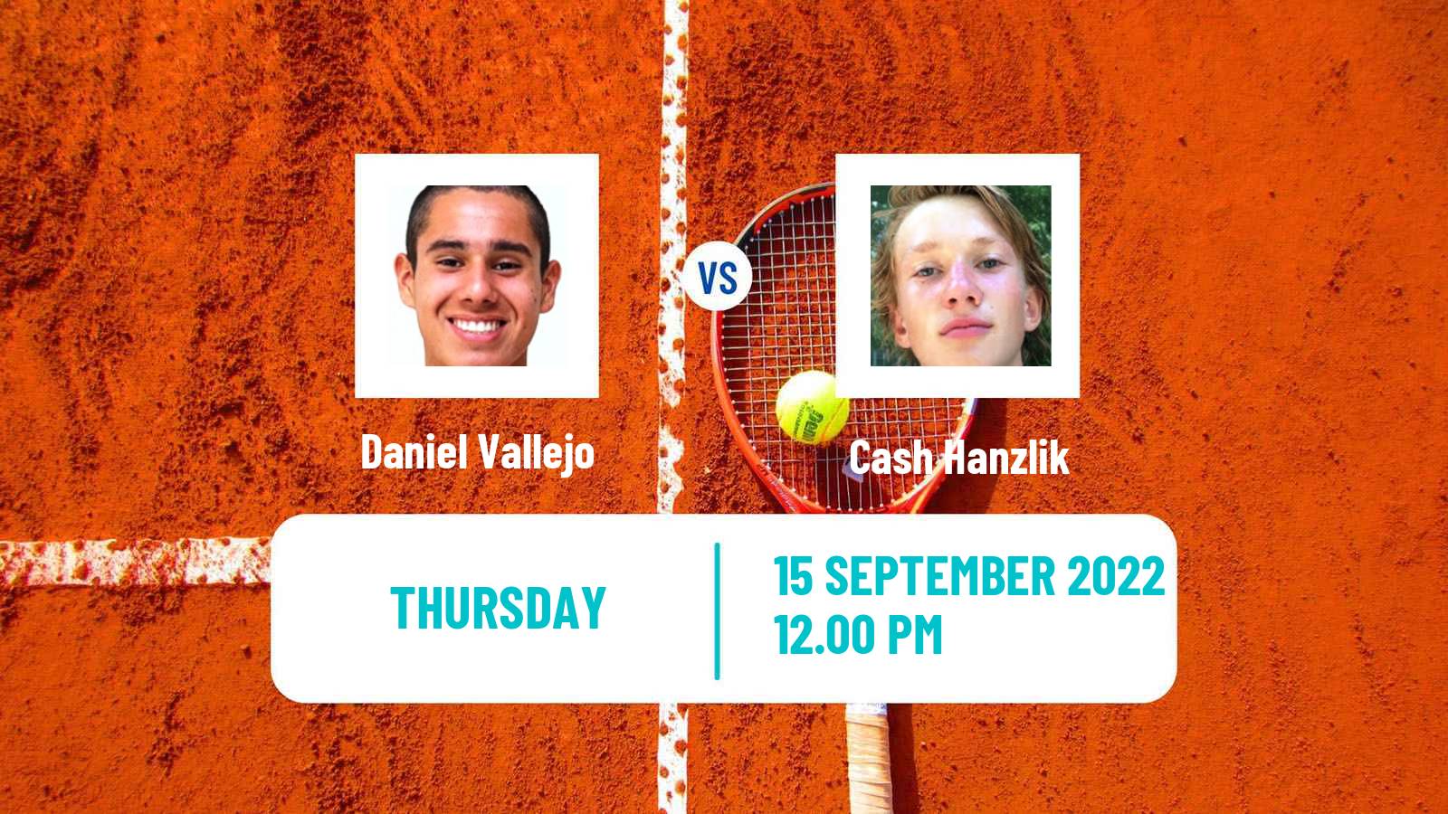 Tennis ITF Tournaments Daniel Vallejo - Cash Hanzlik