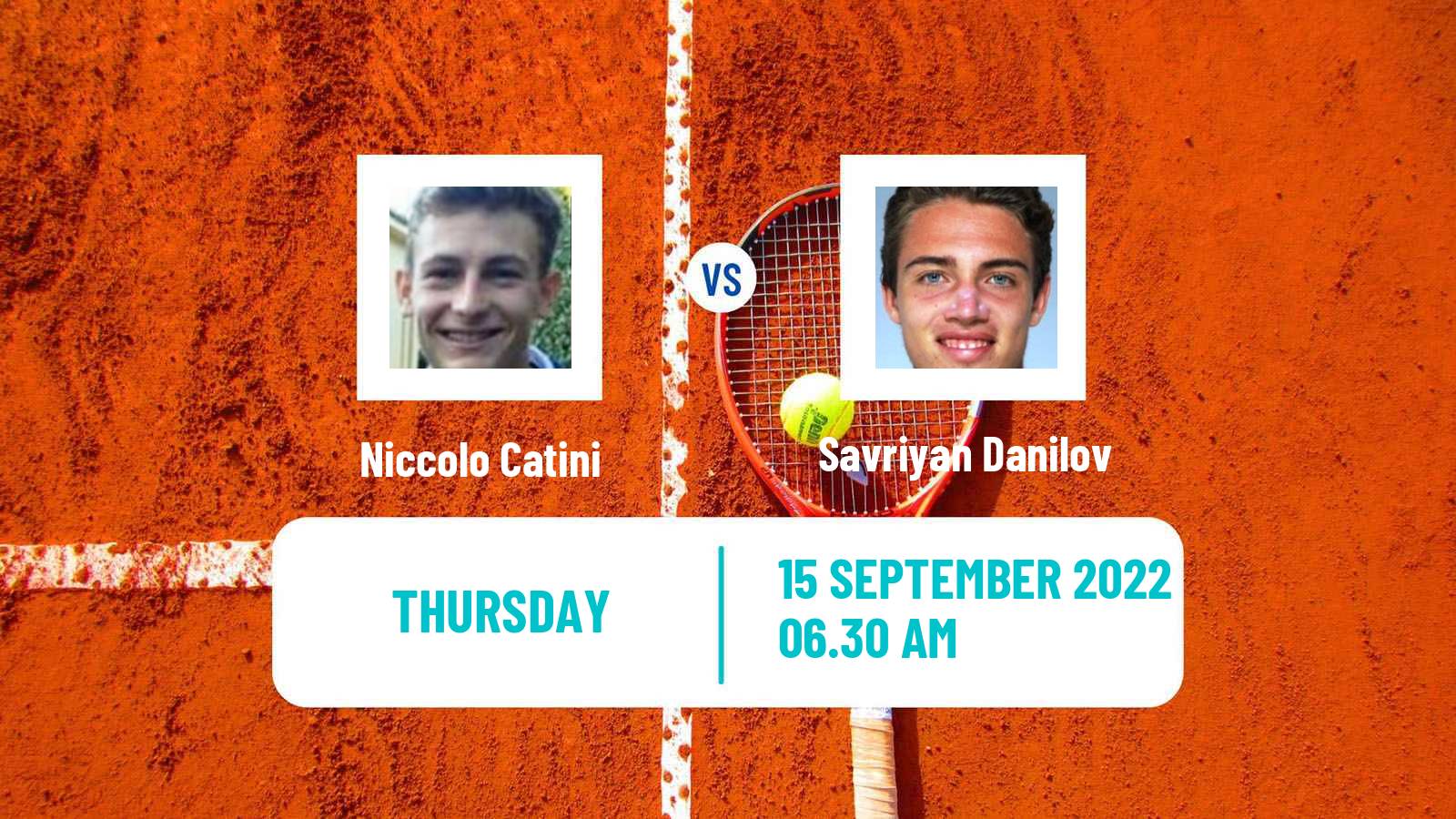 Tennis ITF Tournaments Niccolo Catini - Savriyan Danilov