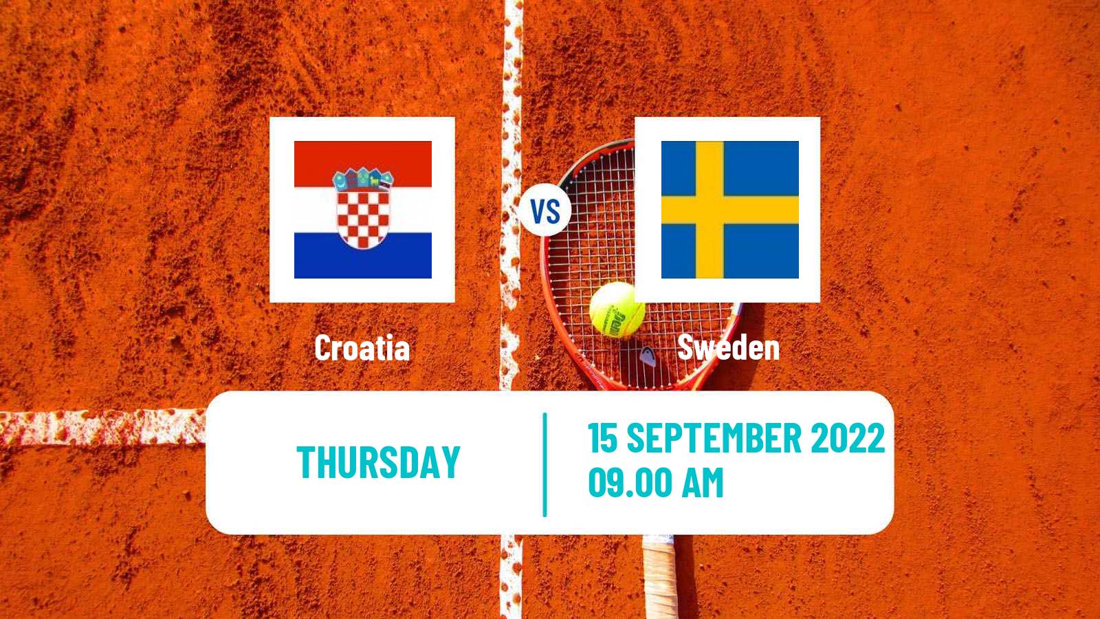 Tennis Davis Cup - World Group Teams Croatia - Sweden