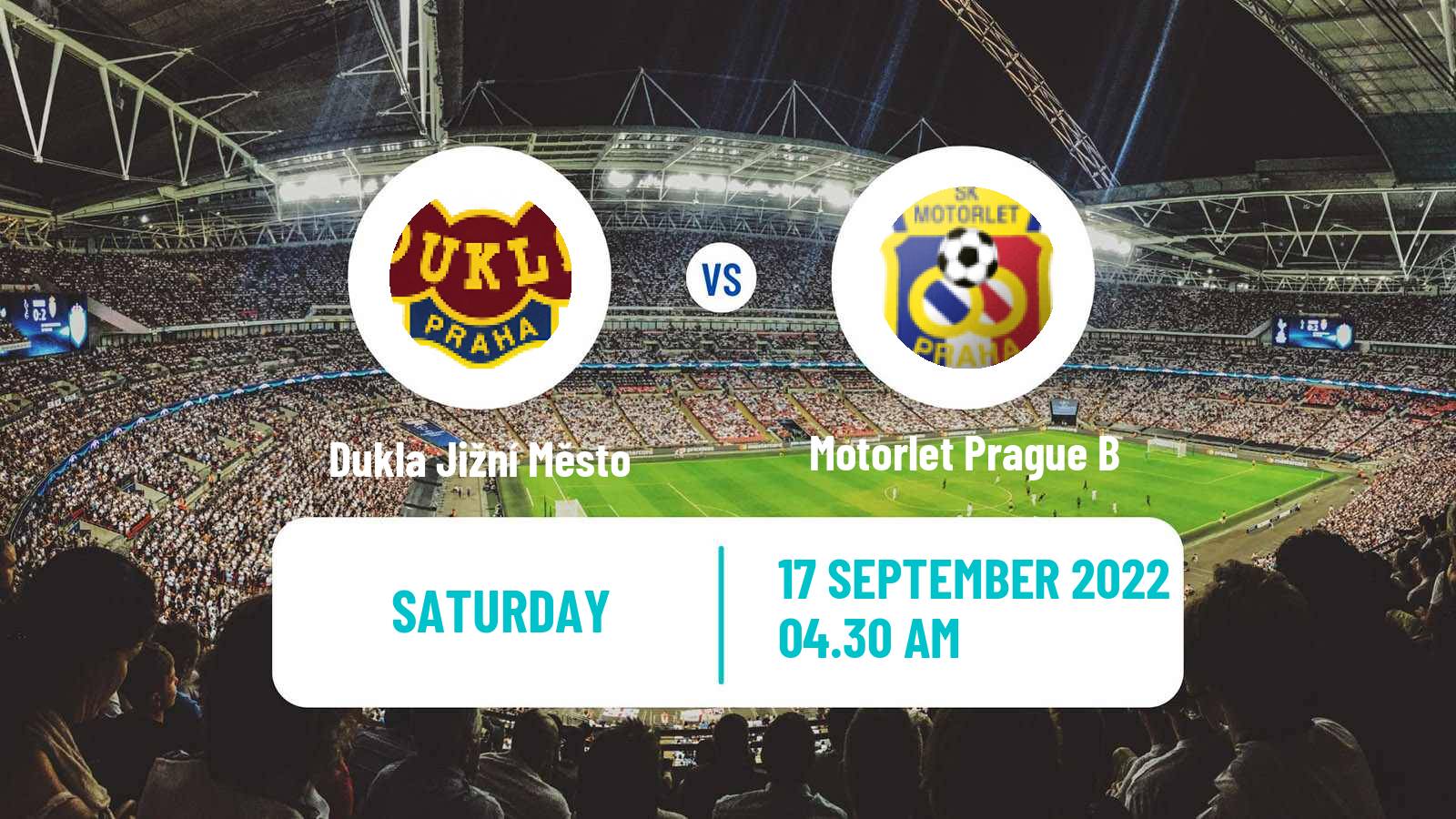 Soccer Czech Prazsky Prebor Dukla Jižní Město - Motorlet Prague B